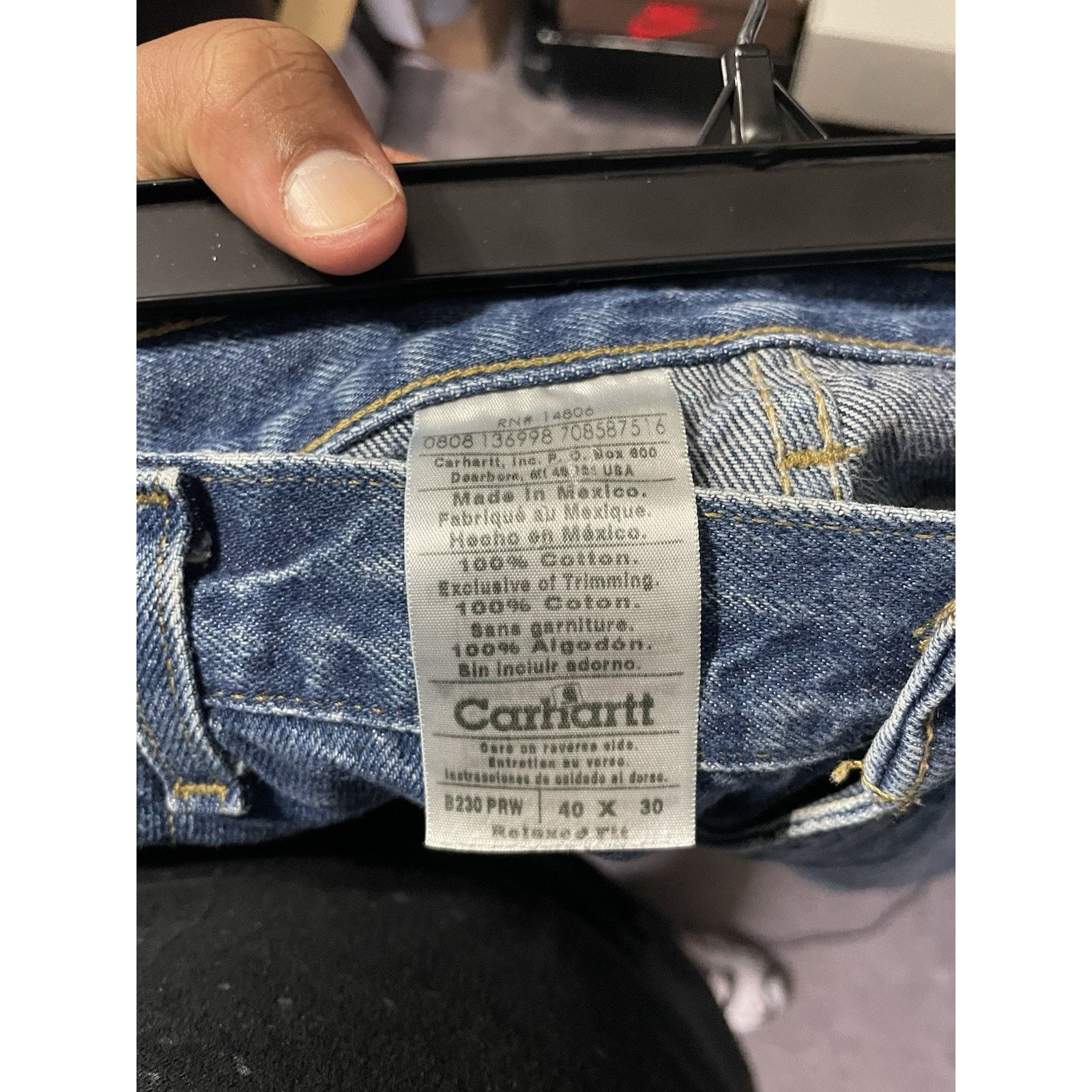 Carhartt Size 40 X 30- Carhartt Jeans Men's Blue Denim Relaxed Fit Size US 40 / EU 56 - 3 Thumbnail