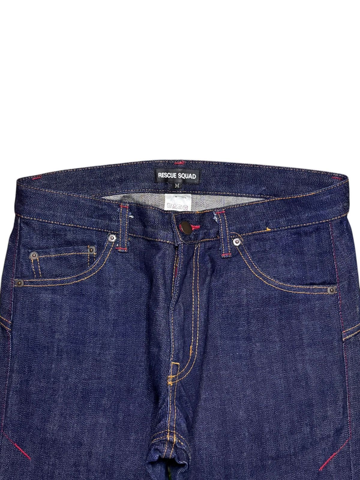 Designer × Japanese Brand Vintage Japanese Brand Raw Denim Spell Out Loose Jeans Size US 30 / EU 46 - 4 Thumbnail