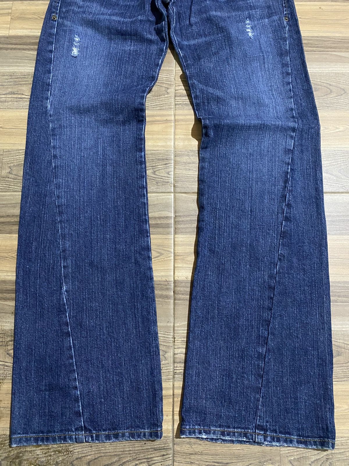 If Six Was Nine × Japanese Brand × Le Grande Bleu (L.G.B.) 🇯🇵 NIL ADMIRARI DOUBLE WAIST SNAKE FLARED JEANS Size US 30 / EU 46 - 2 Thumbnail