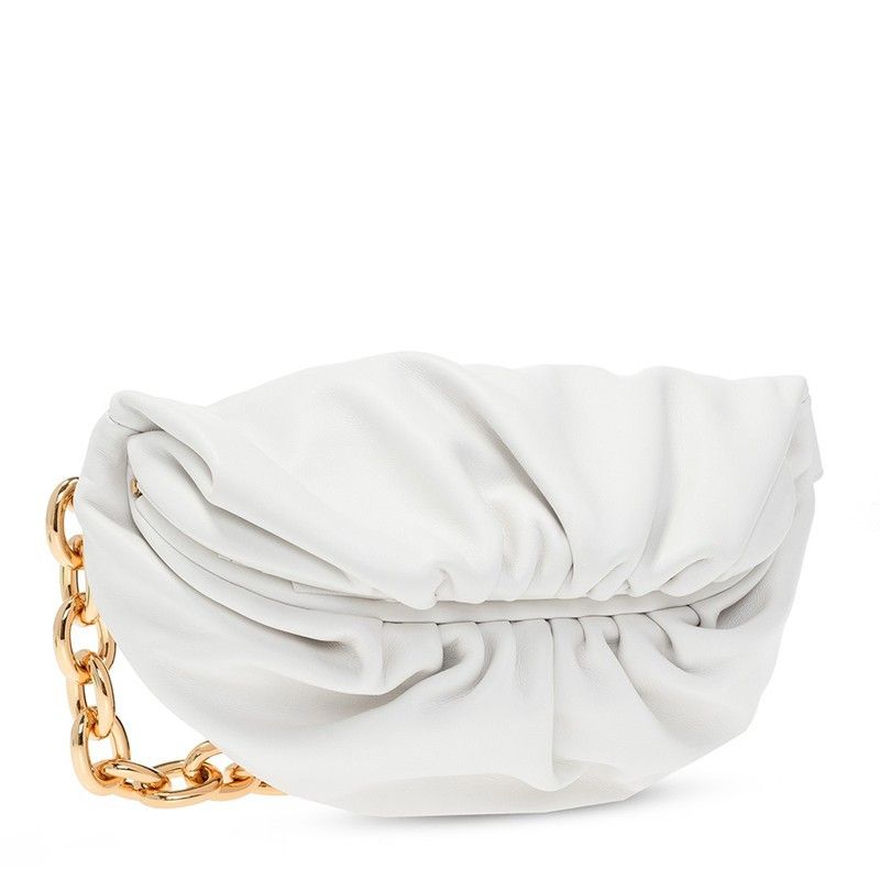 Bottega Veneta o1n1vont1024 Size: OS / Chain Pouch Belt Bag in Chalk/Gold Size ONE SIZE - 3 Thumbnail