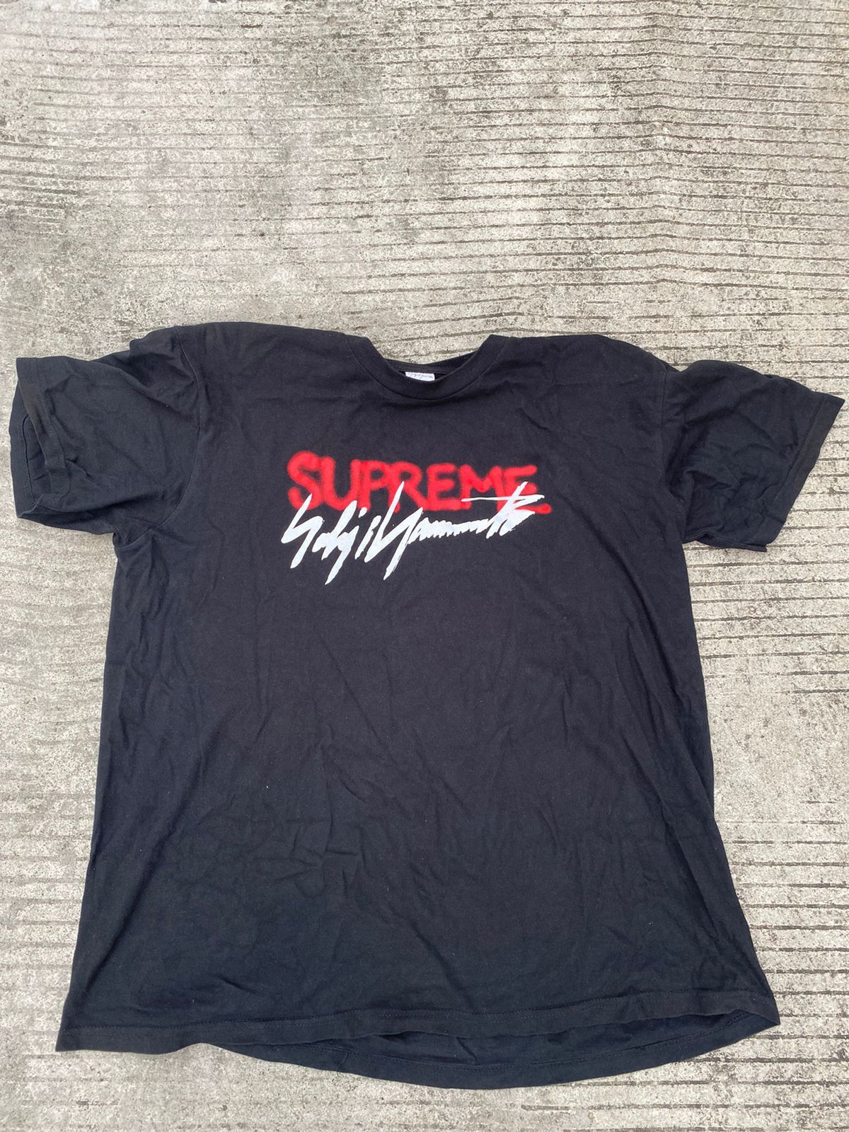 Image of Fw20 Supreme Yohji Yamamoto Logo Tee Black, Men's (Size XL)