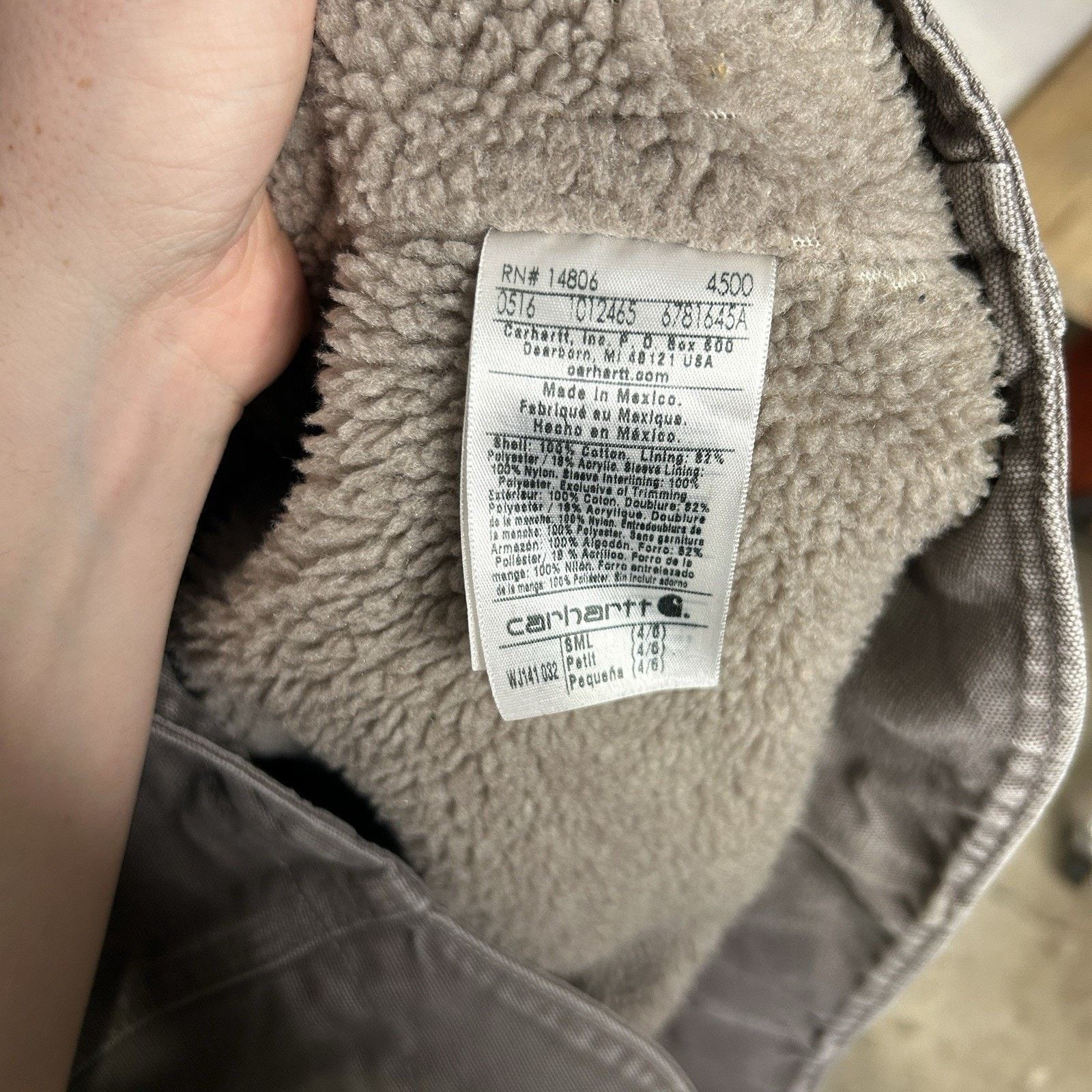 Carhartt Y2K Carhartt Sherpa-Lined Hooded Detroit Jacket “Gray” WJ141 Size S / US 4 / IT 40 - 13 Thumbnail