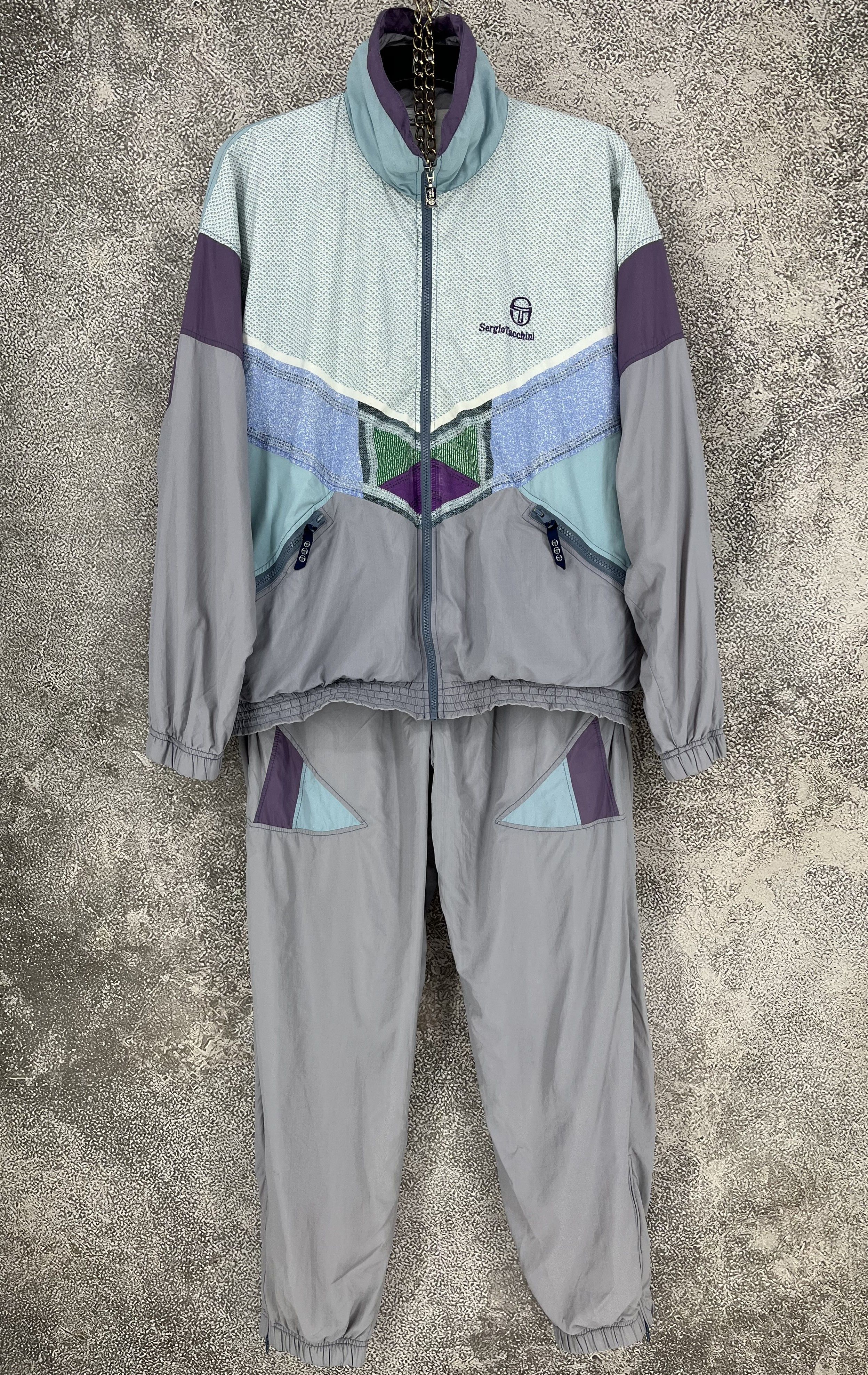 Sergio Tacchini VINTAGE Sergio Tacchini Track Suit Light Jacket + Pants Set Size US M / EU 48-50 / 2 - 2 Thumbnail