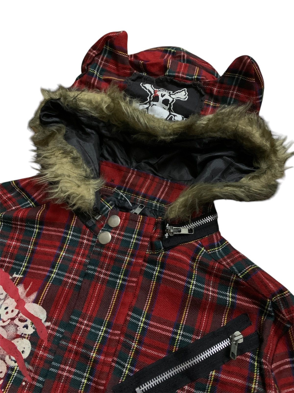 Hysteric Glamour 💥Japanese Drug Honey Ichioku Seditionaries Red Tartan Jacket Size M / US 6-8 / IT 42-44 - 6 Thumbnail