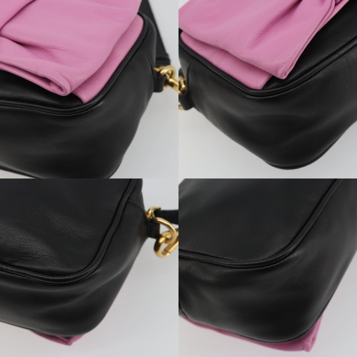 Prada Prada Leather Ribbon Shoulder Bag Black Size ONE SIZE - 15 Thumbnail