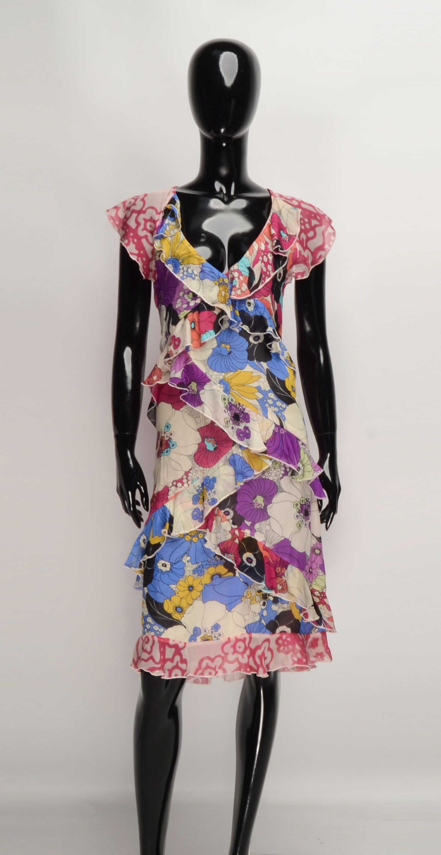 Designer × Vintage NoLita North Little Italy Y2K Fairy Coquette Floral Dress Size S / US 4 / IT 40 - 1 Thumbnail