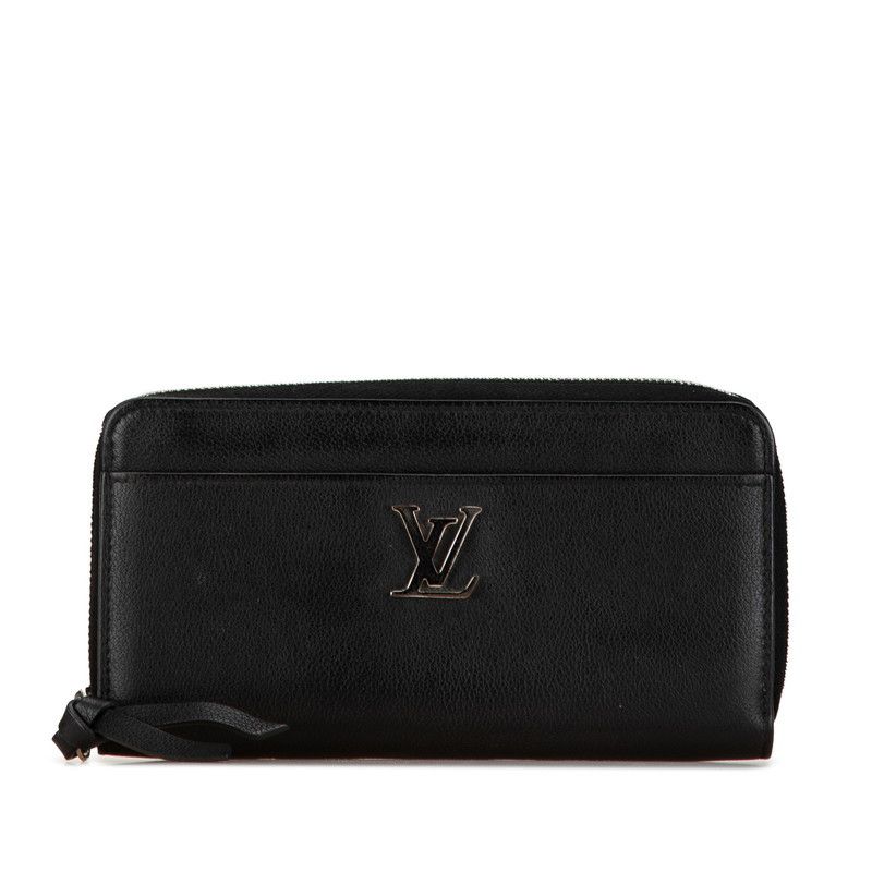 Louis Vuitton Louis Vuitton Louis Vuitton Zippy Lockme Long Wallet M62622 Black Leather Leather Long Wallet M62622 in Very Good Condition Size ONE SIZE - 1 Thumbnail