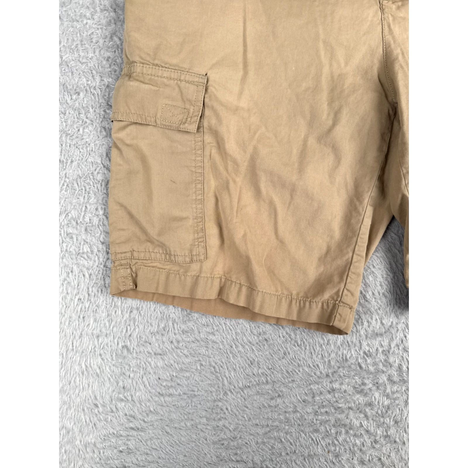 Vintage Columbia Mens Cargo Shorts 32 Beige 100% Cotton Nylon Twill Zip Fly Pockets Logo Casual Cargo Short Regular Rise 10 In Inseam 10 in Men Size US 32 / EU 48 - 3 Thumbnail
