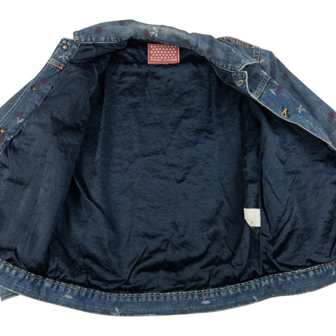Designer Vintage Hysteric Glamour Cherry Denim Jacket Womens Size Size XS / US 0-2 / IT 36-38 - 4 Thumbnail