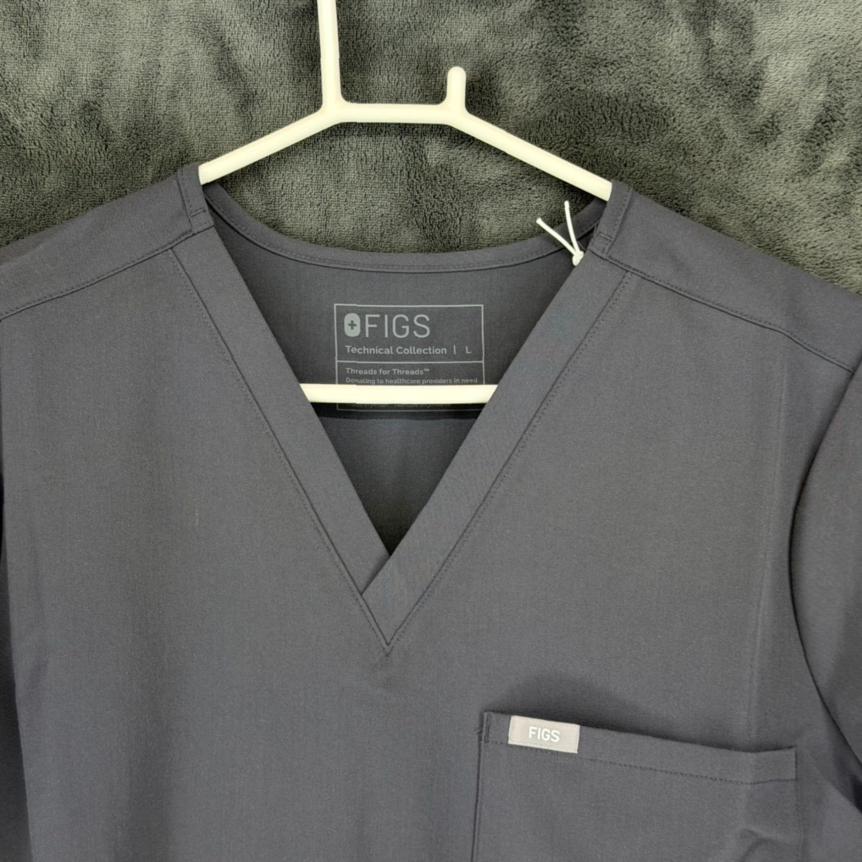 Vintage FIGS Catarina One-Pocket Scrub Top Graphite Gray V-Neck Mens Large L Size US L / EU 52-54 / 3 - 2 Thumbnail