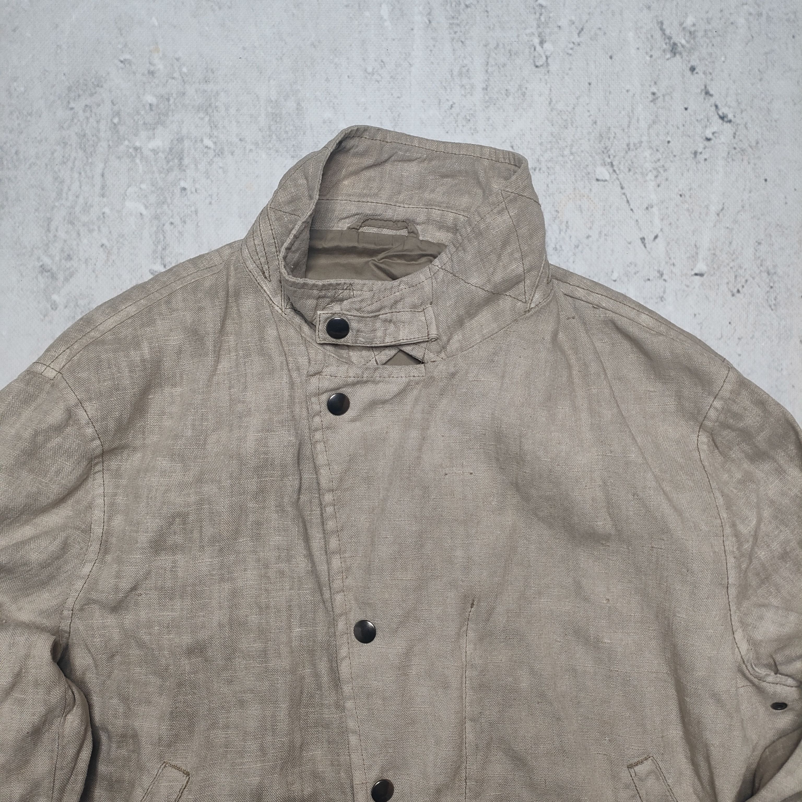 Emporio Armani Emporio armani vintage painted asymetrical linen jacket Size US L / EU 52-54 / 3 - 3 Thumbnail