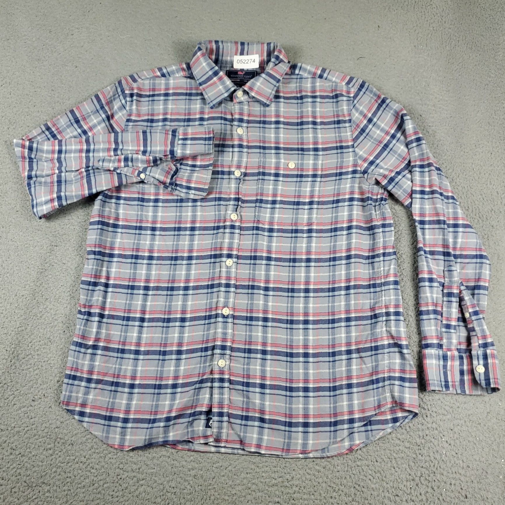 Vineyard Vines Vineyard Vines Shirt Mens Large Blue Plaid Longshore Button Up Long Sleeve Size US L / EU 52-54 / 3 - 2 Thumbnail