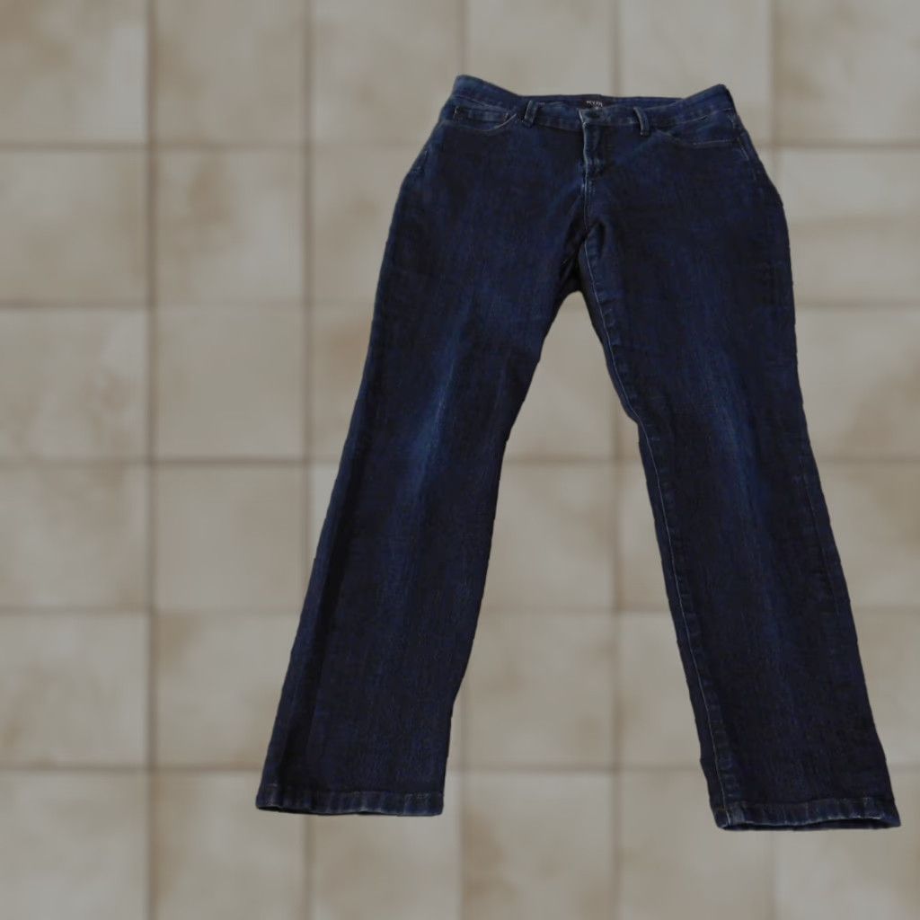 Nydj Jeans Womens 10 Blue Ankle Convertible Lift Tuck Stretch Denim Slim (Size 32)