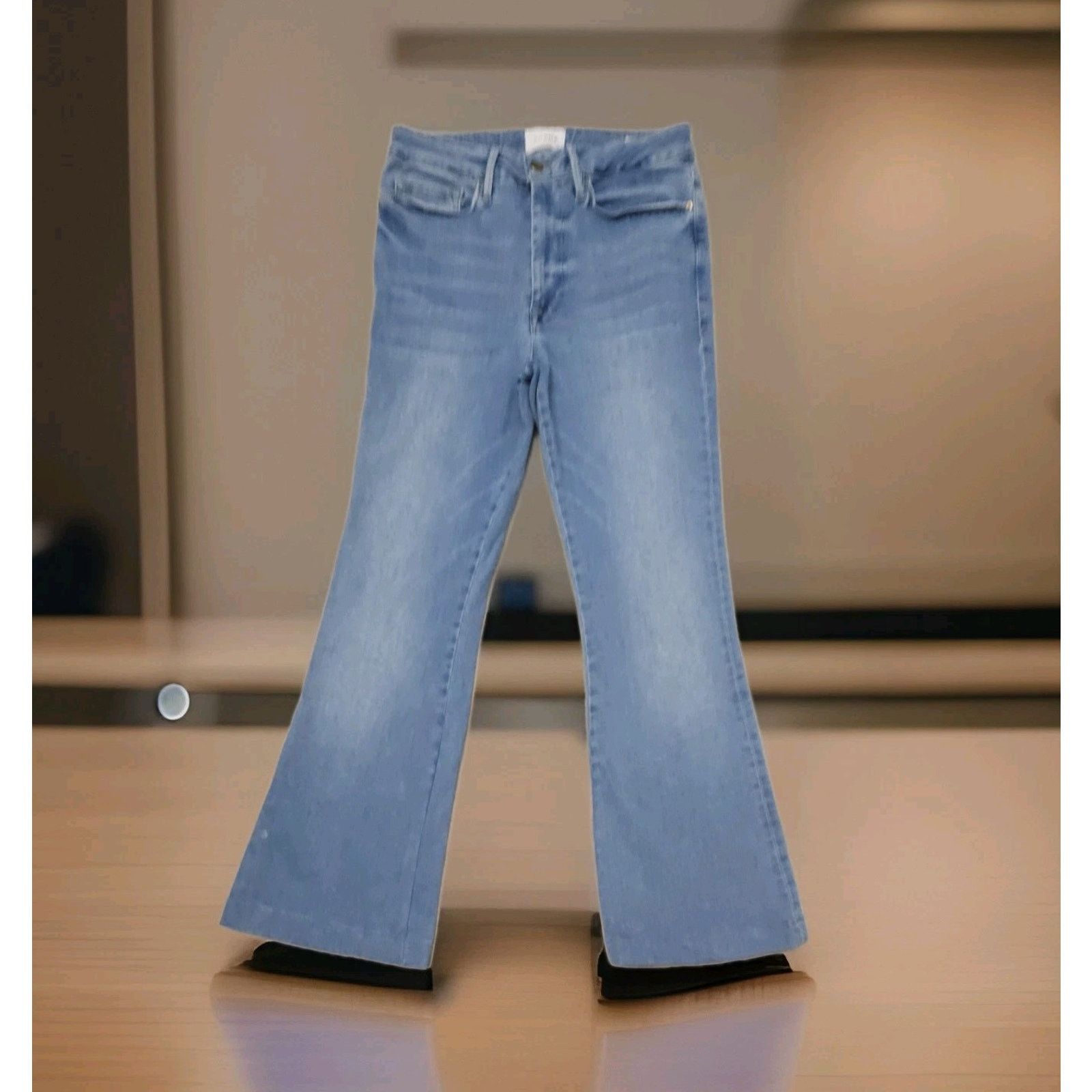Frame Frame Le One Flare Jeans in Caspio Womens Size 2 Size 26" / US 2 / IT 38 - 4 Thumbnail