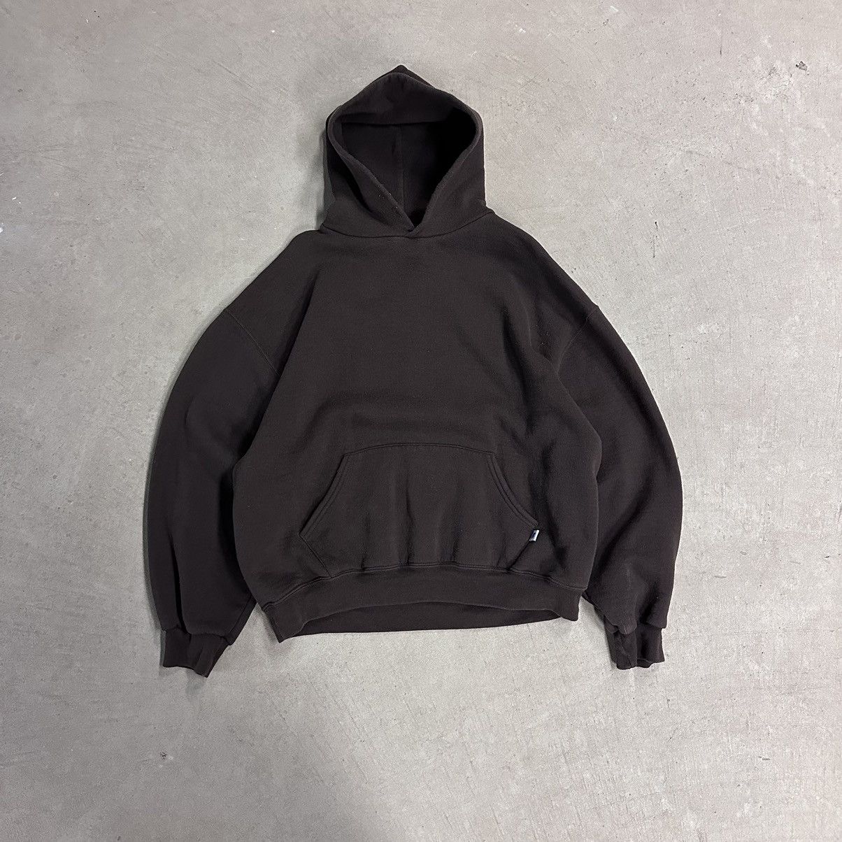image of 90's Russell Athletic Mocha Brown Hoodie Size L, Men's