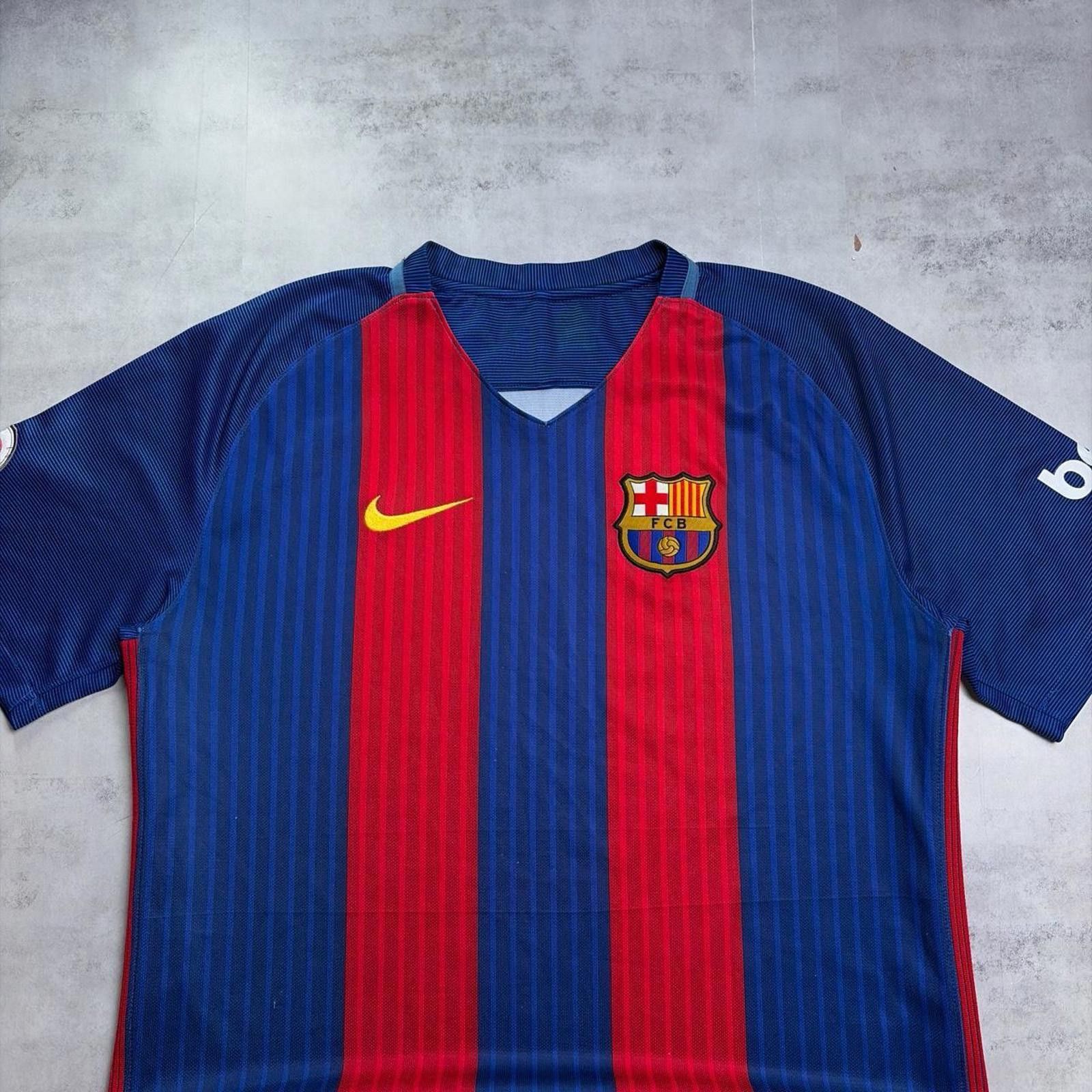 Nike Y2K Nike Barcelona FC 2016/17 Home La Liga Soccer Jersey Size US XL / EU 56 / 4 - 2 Thumbnail