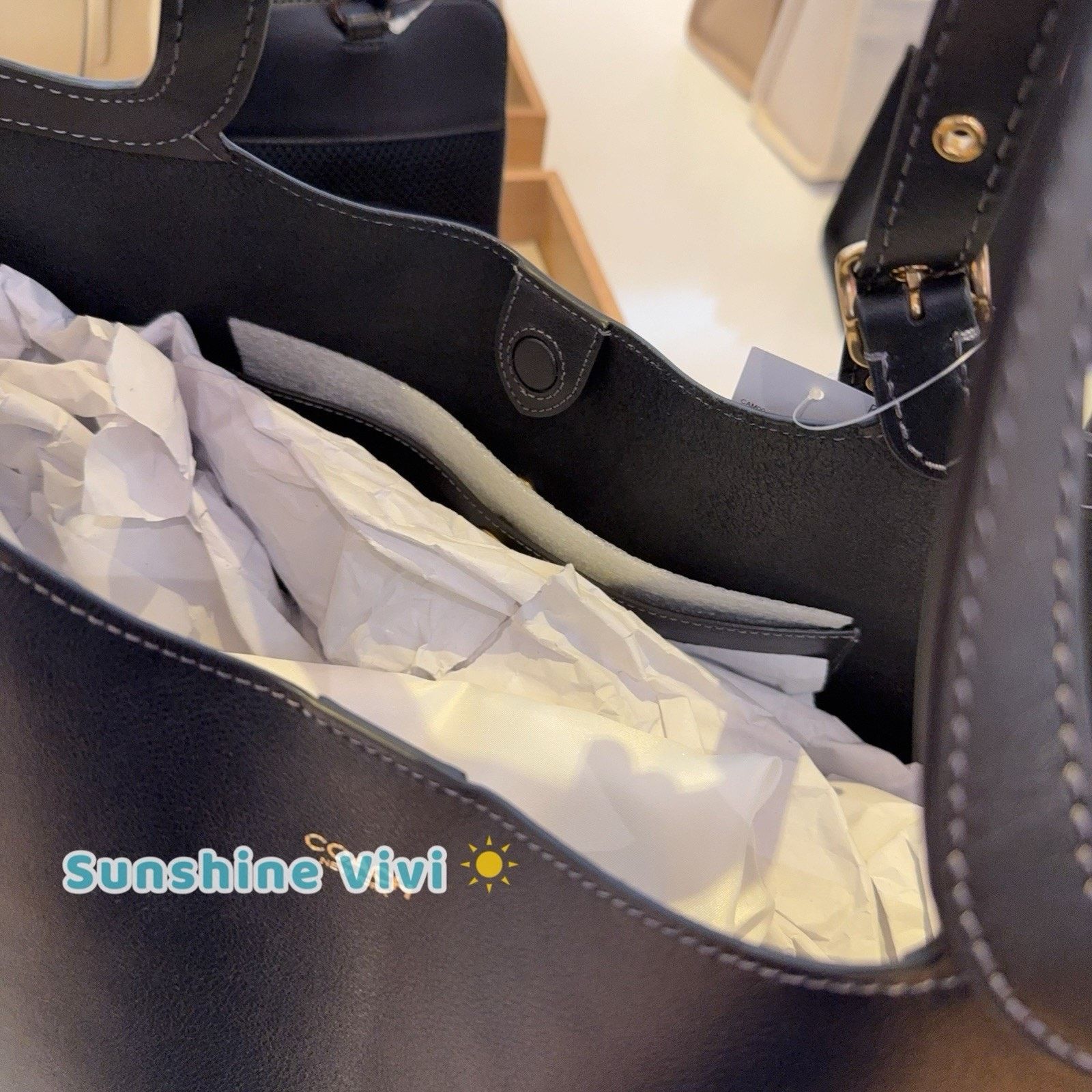 Coach NWT COACH Gramercy Tote CAM00 Large Shoulder Bag Black Size ONE SIZE - 11 Thumbnail