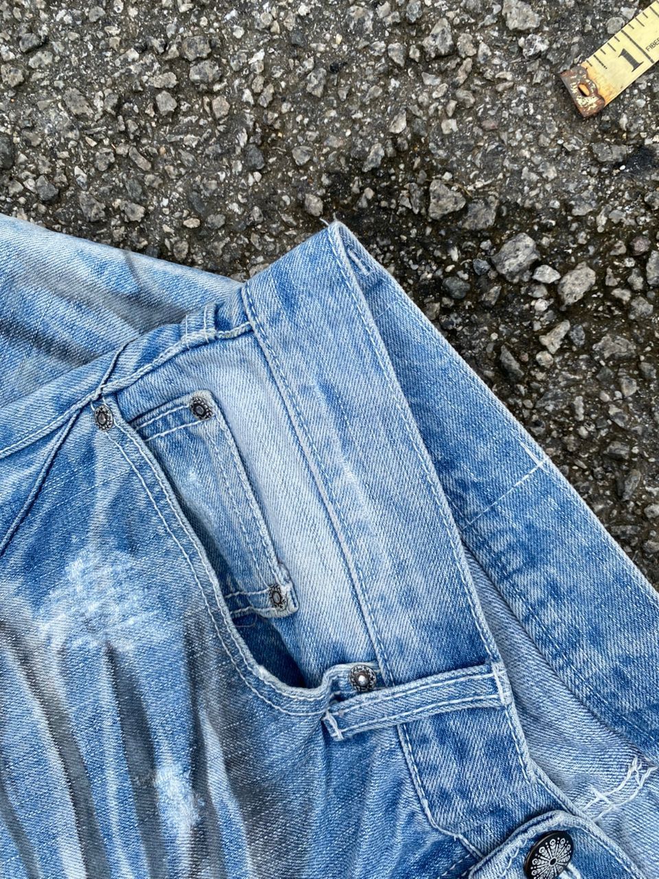 Japanese Brand VINTAGE URBAN BLEACH COLOUR DISTRESSED DENIM Size US 33 - 7 Thumbnail