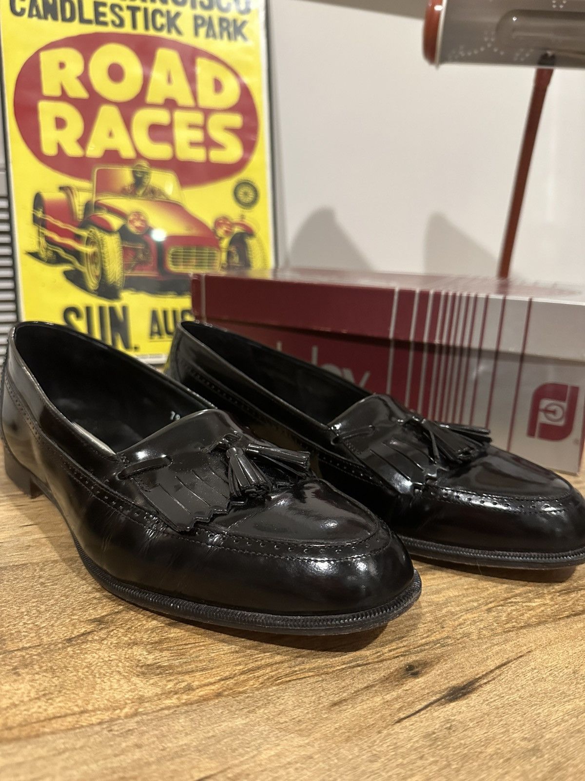 Footjoy Vintage Footjoy Italian Leather Tassel Loafers 9.5 M Size US 9.5 / EU 42-43 - 1 Thumbnail