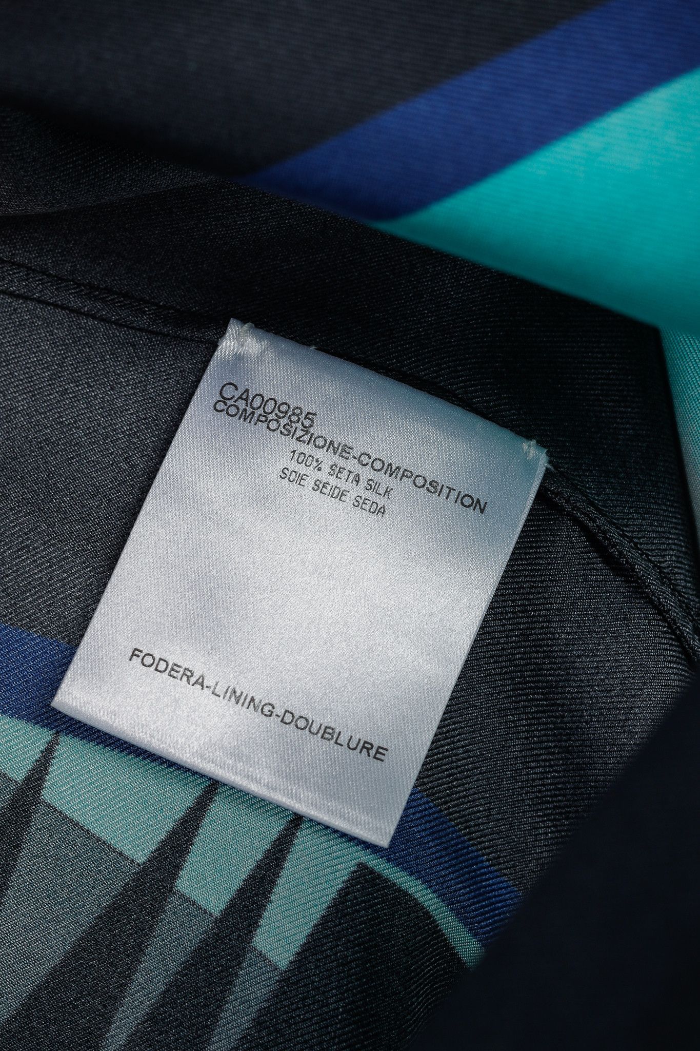 Gucci Gucci SS/09 Runway Teal Geometric Silk Scarf Top Size XS / US 0-2 / IT 36-38 - 11 Thumbnail