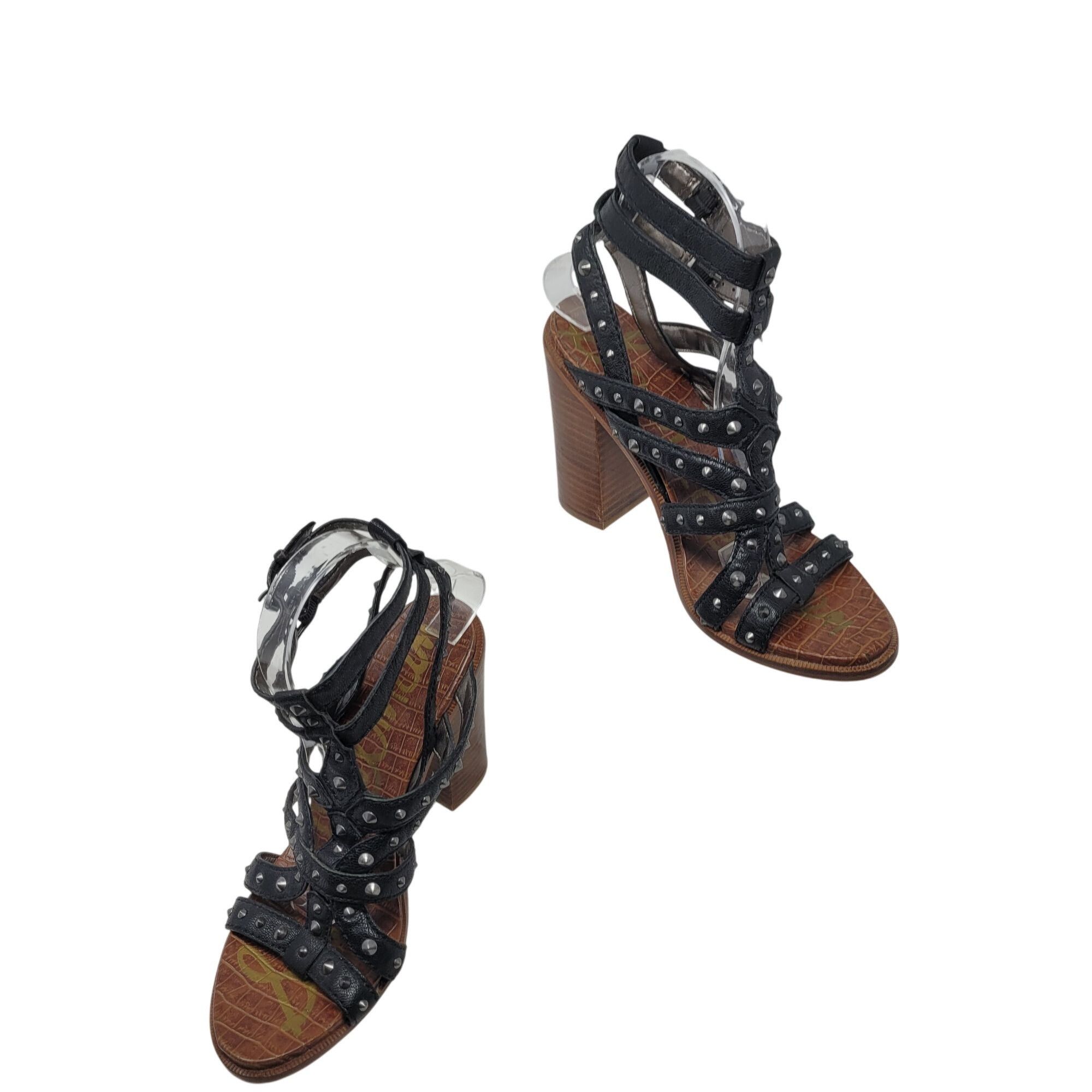 Sam Edelman Sam Edelman Keith Gladiator Leather Studded Heeled Sandals 8 Size US 8 / IT 38 - 7 Thumbnail