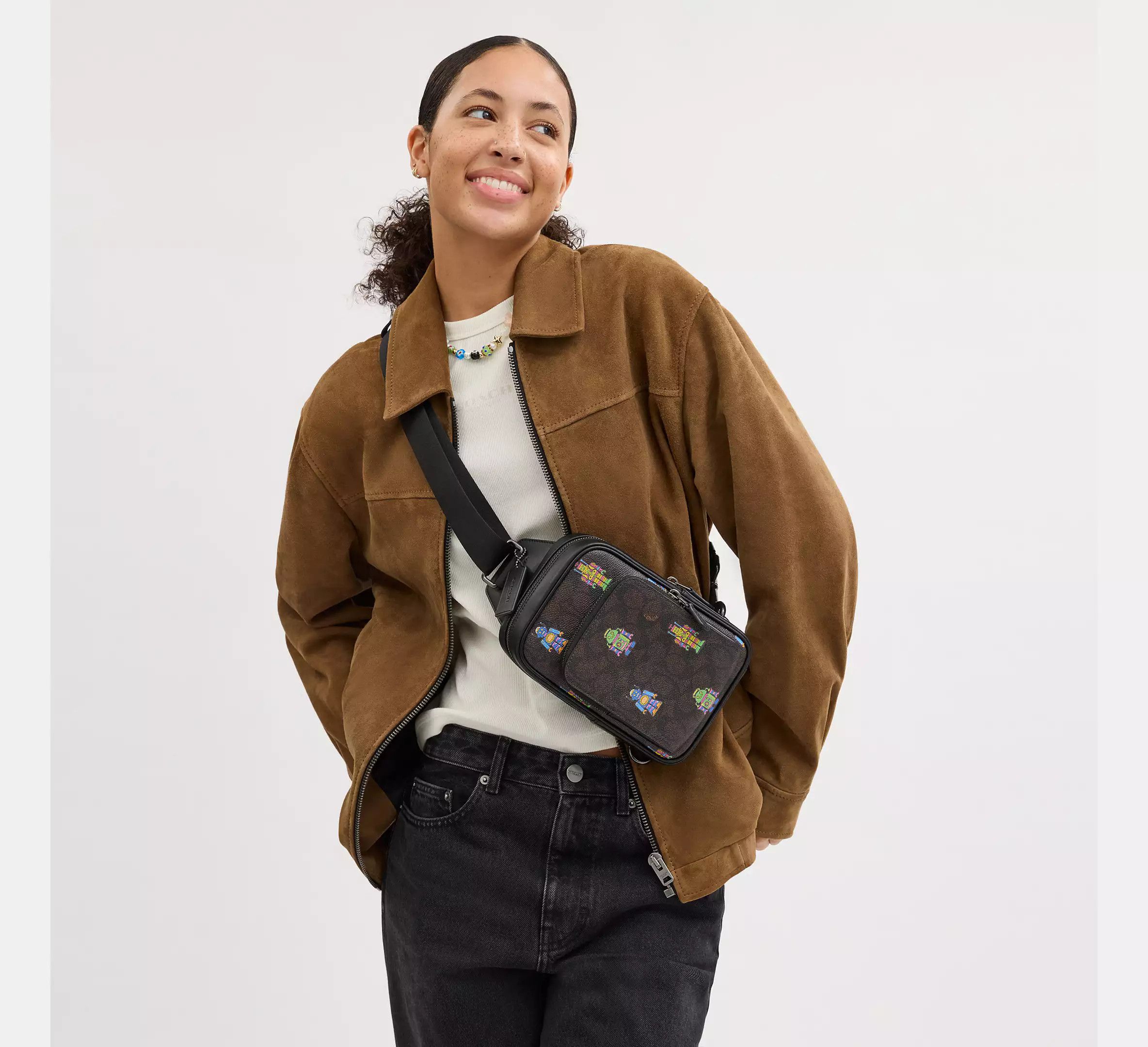 Coach Cosmic Coach Racer Sling Pack With Robot CW317 Size ONE SIZE - 11 Thumbnail