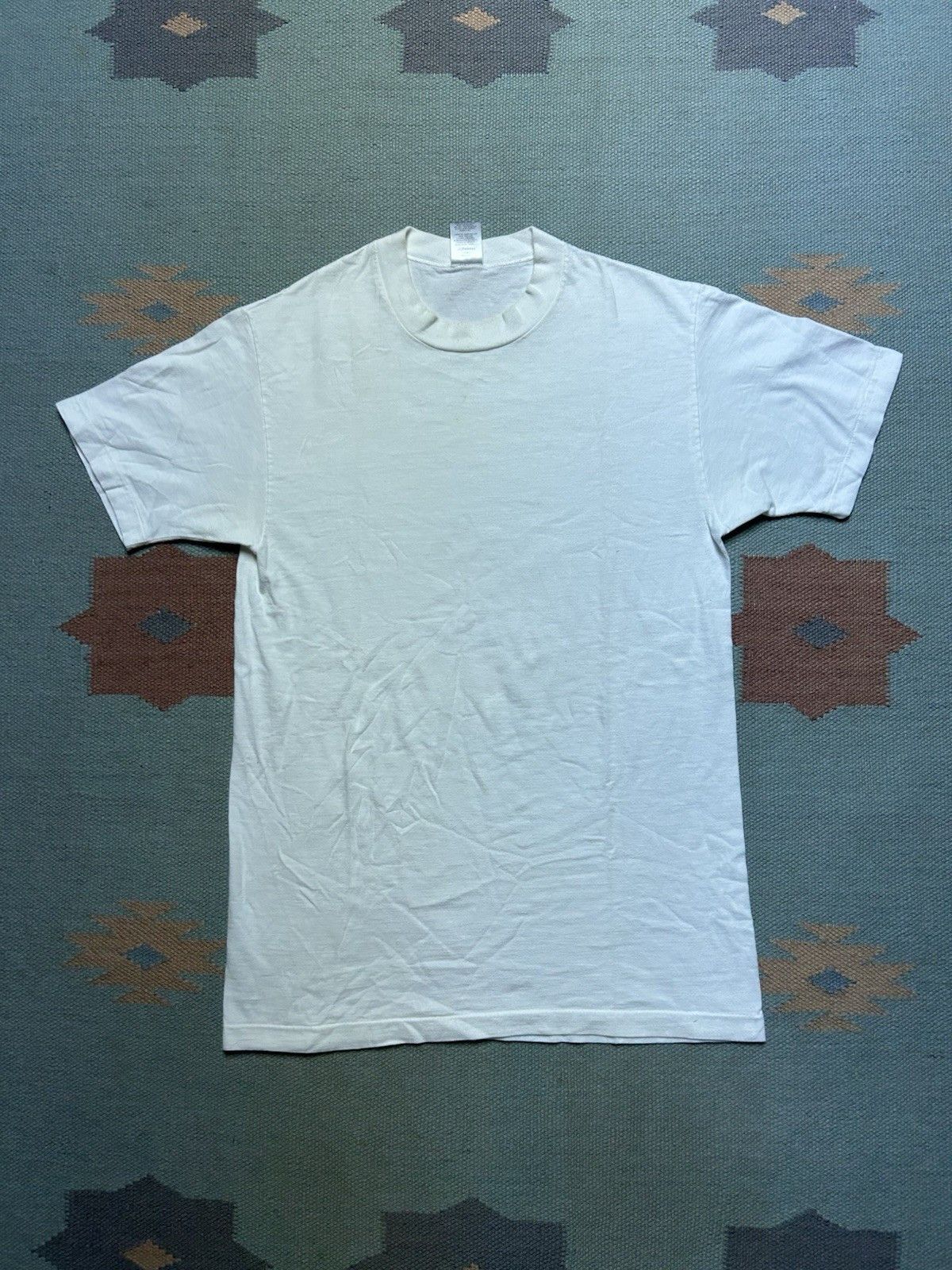Vintage Vtg 90s Stafford blank white t shirt cotton soft JCP small Size US S / EU 44-46 / 1 - 1 Thumbnail
