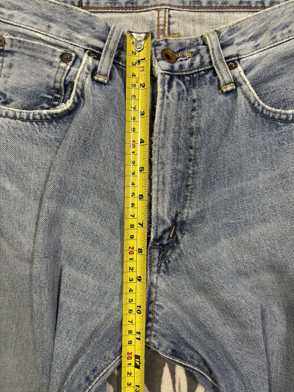 Edwin Vintage Edwin 505X Selvedge Blue Washed Straight Leg Jeans Size US 30 / EU 46 - 19 Thumbnail