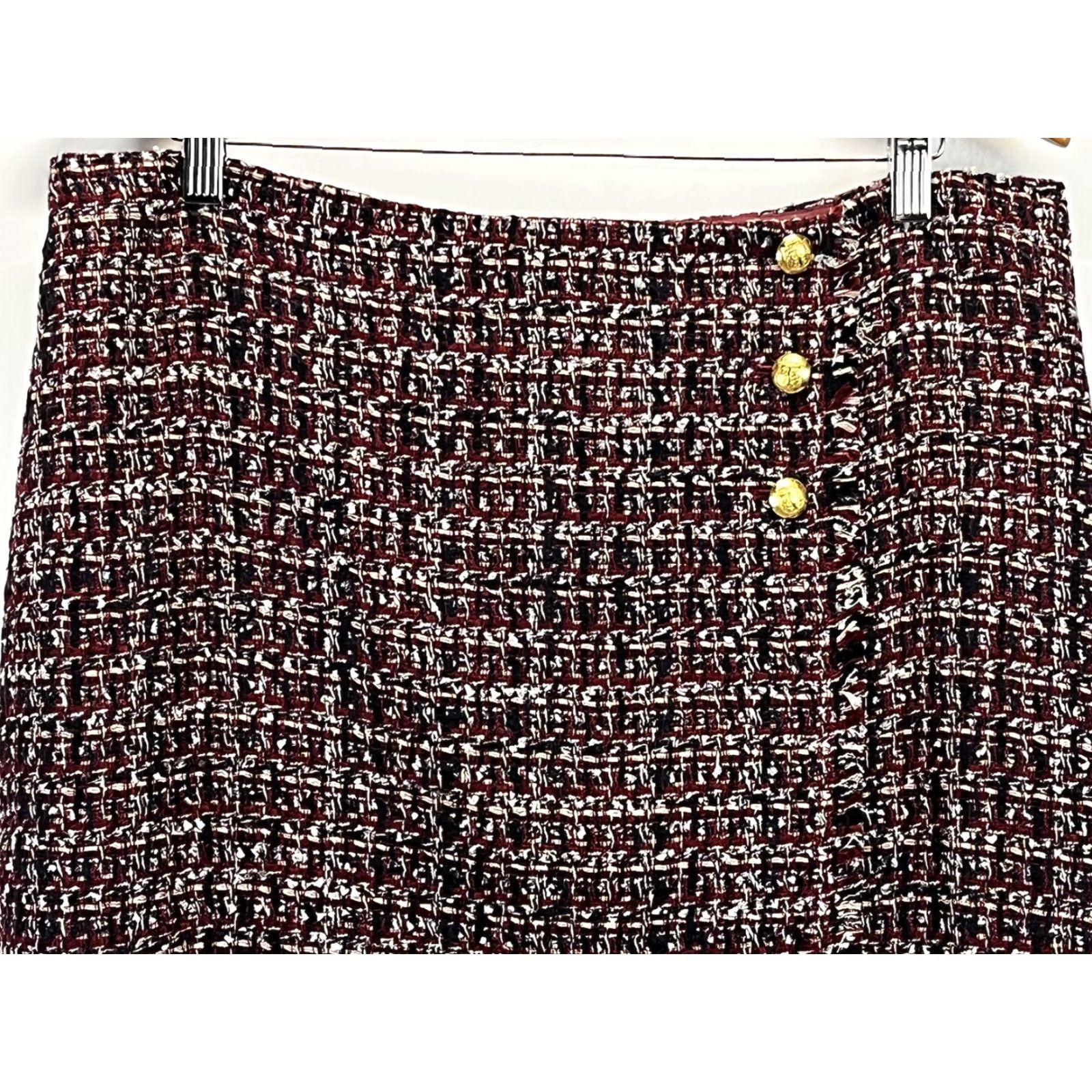 Talbots Talbots Tweed Skirt 16P Petite Gold Buttons Lined Career Business Work Wear NEW! Size 38" / US 16 / IT 52 - 3 Thumbnail