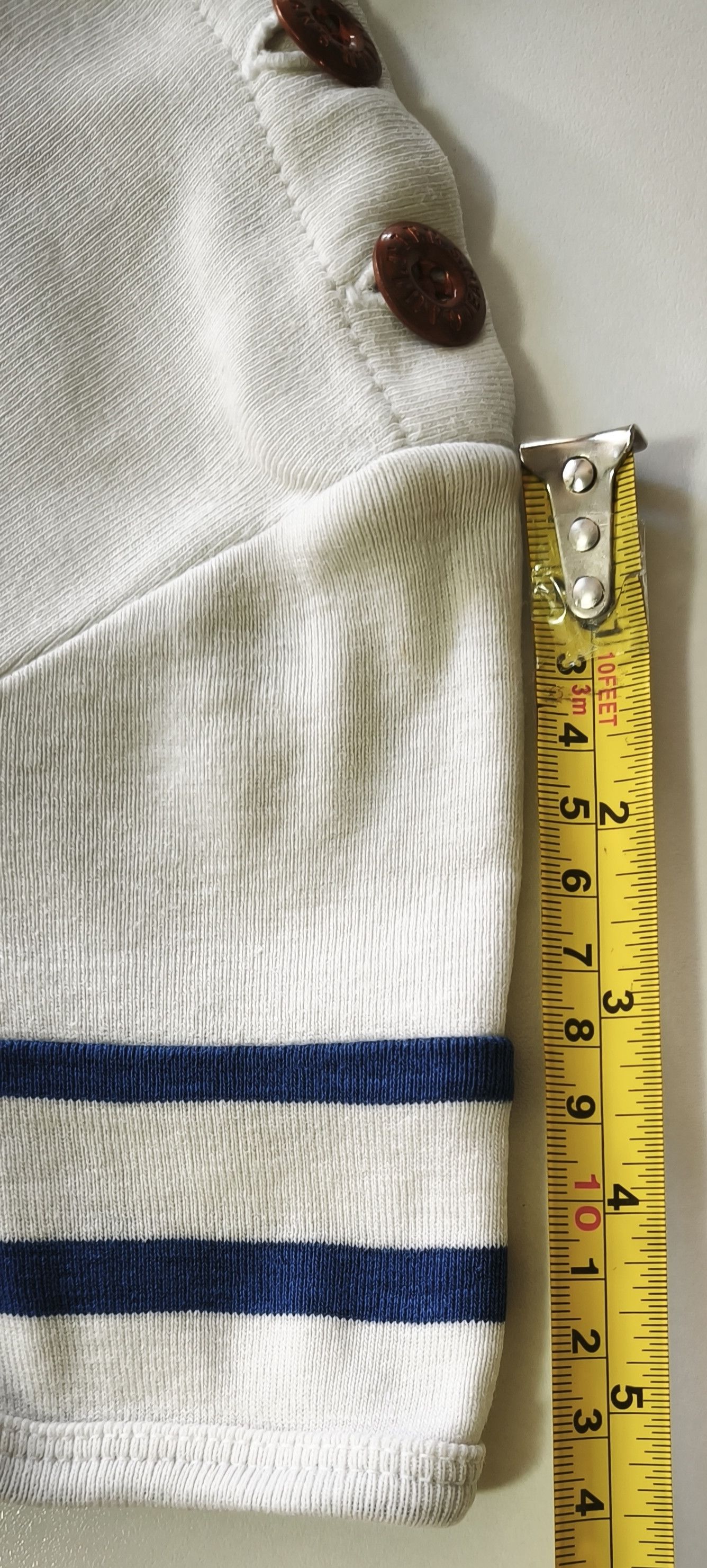 Jean Paul Gaultier 90's - Curved Hem sailor style tshirt GaultierJeans Size S / US 4 / IT 40 - 10 Thumbnail