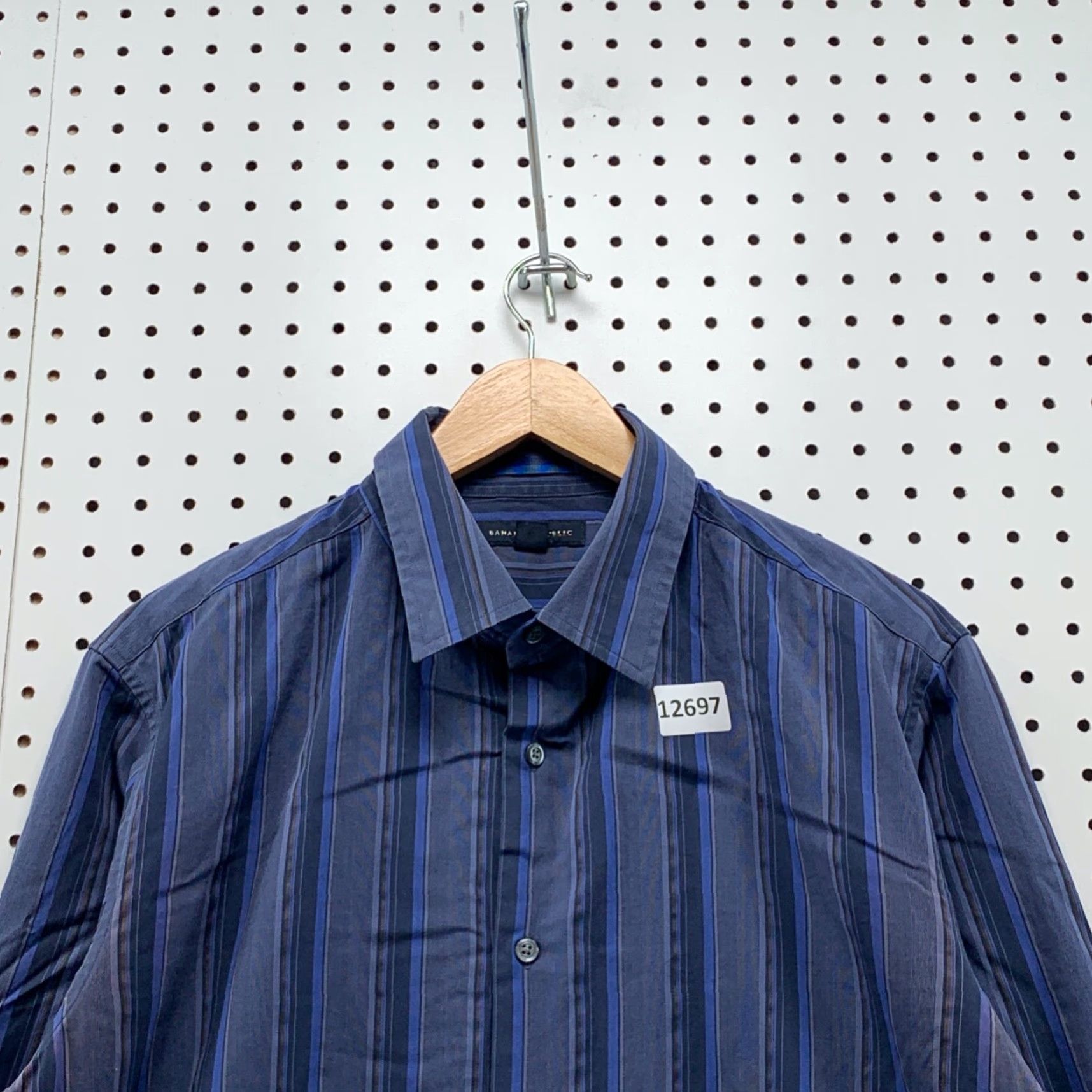 Banana Republic Banana Republic Button-Up Shirt Mens M Long Sleeve Blue Striped Casual Business Shirt Size US L / EU 52-54 / 3 - 7 Thumbnail