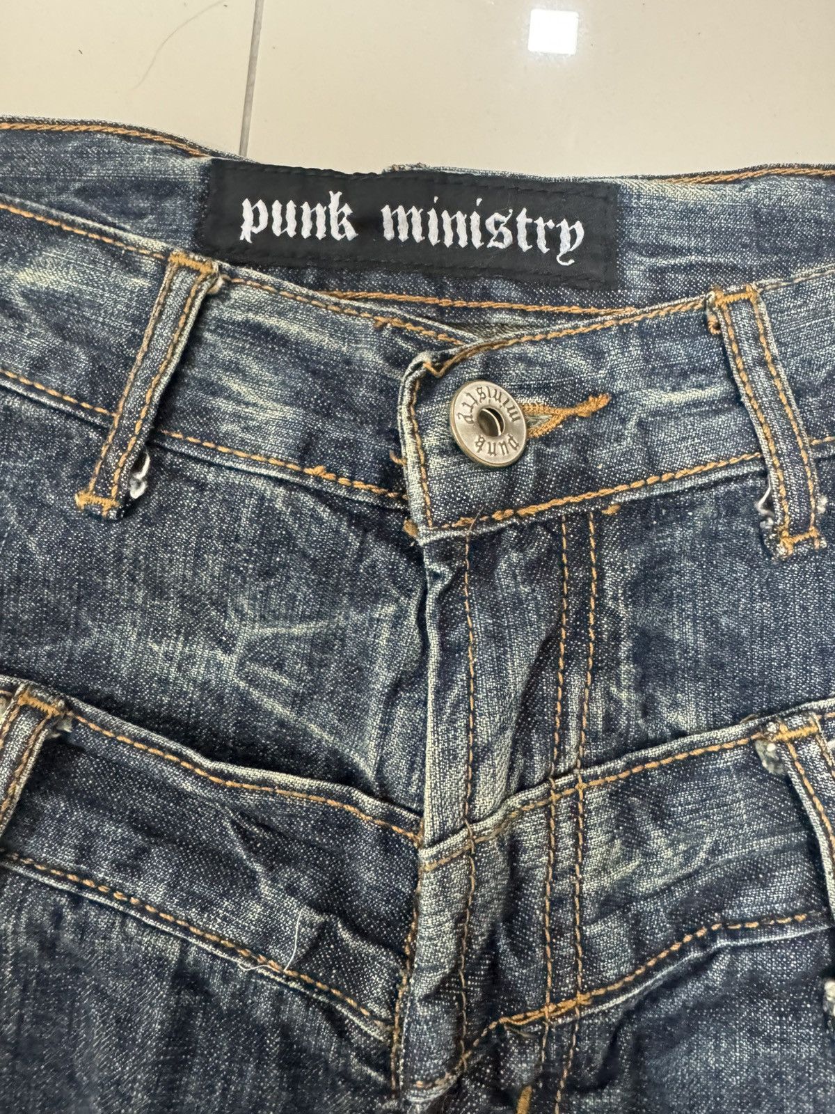 If Six Was Nine × Japanese Brand × Vintage Vintage Punk Ministry Double Waist Jeans Size US 30 / EU 46 - 7 Thumbnail