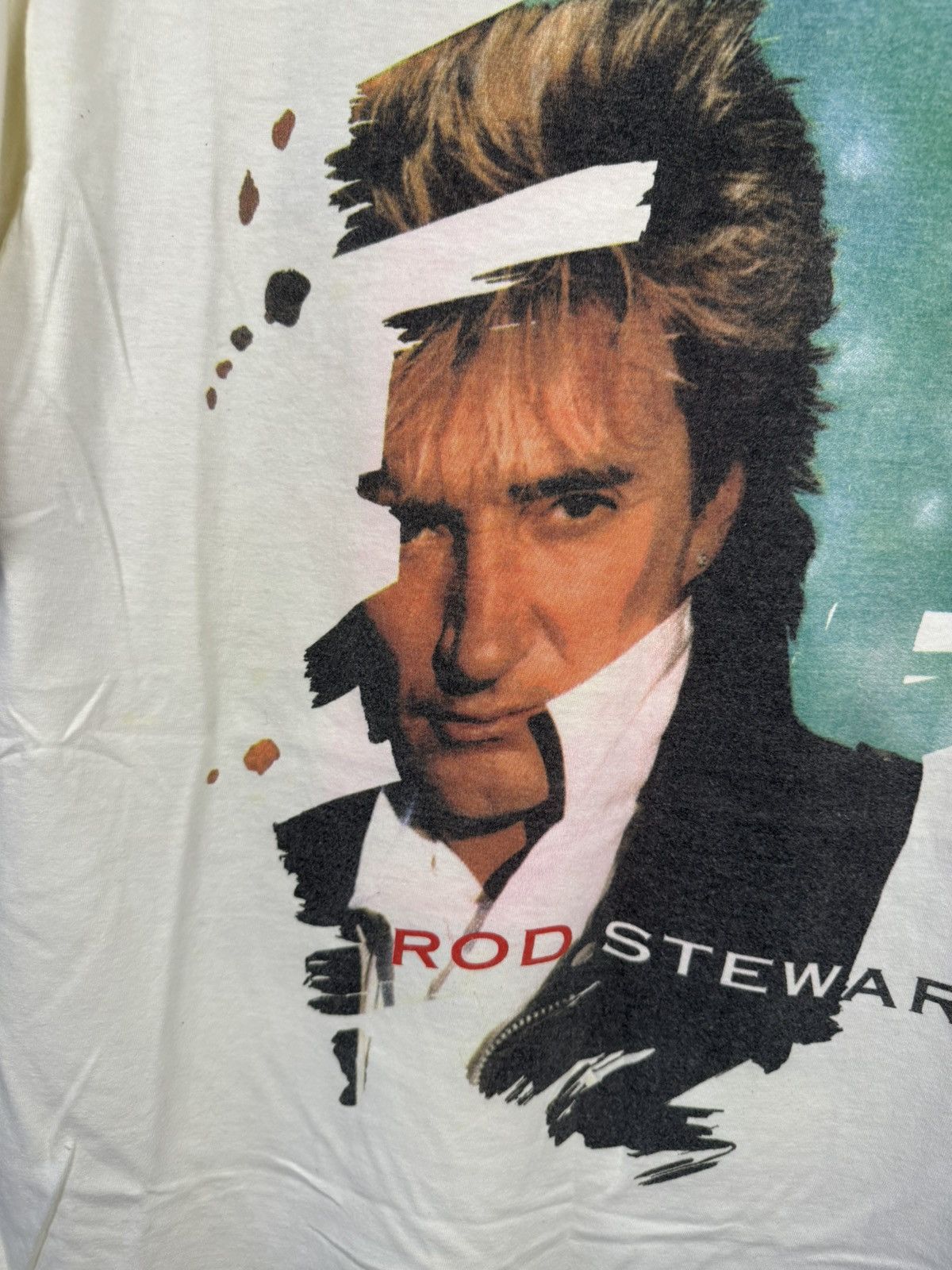 Band Tees × Vintage Vintage 1991 Rod Stewart Vagabond Heart Tour Tee M Double Size US M / EU 48-50 / 2 - 6 Thumbnail