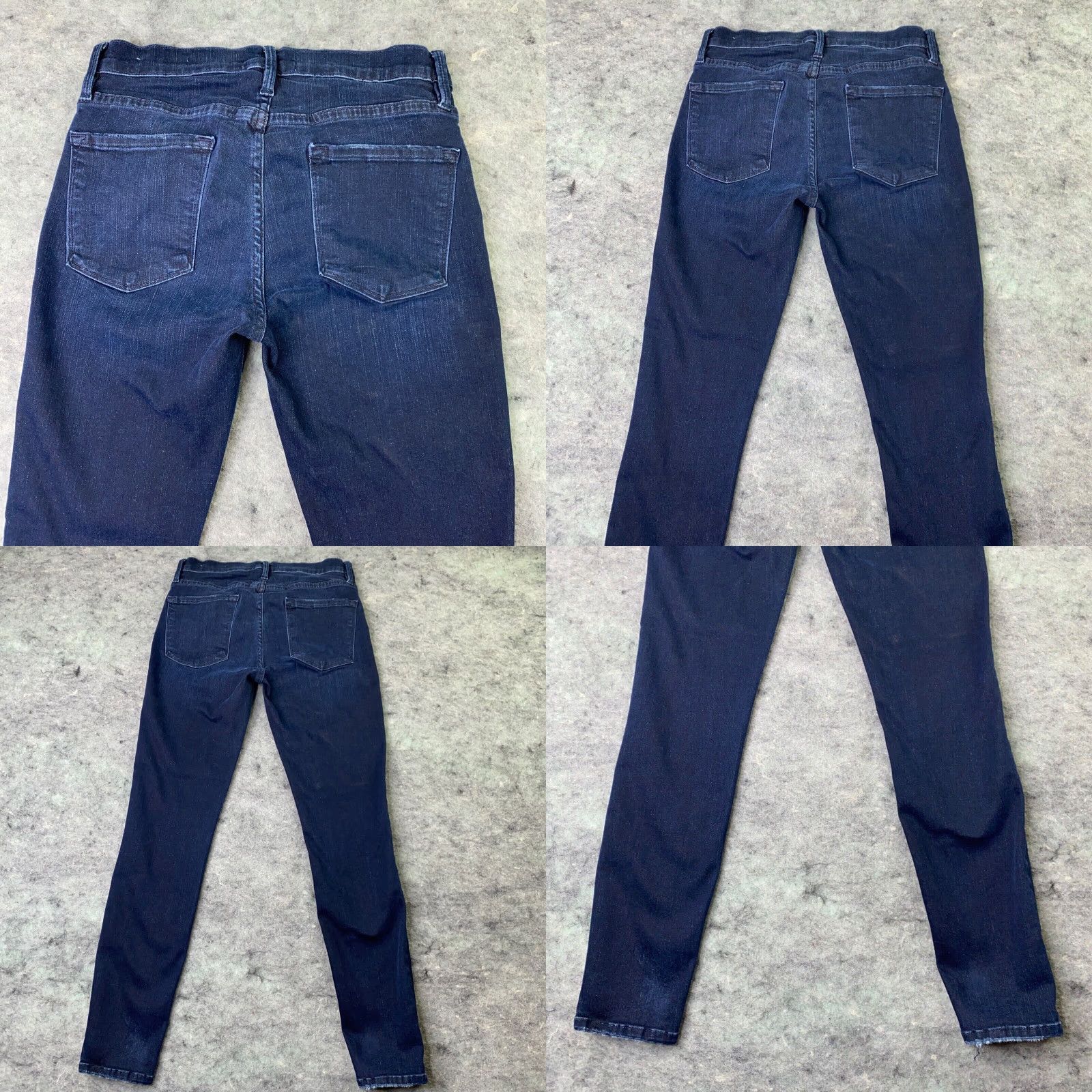 Frame Frame Jeans Womens 27 Blue Mid Rise Skinny Cropped Stretch Denim Frame Le Skinny De Jeanne Womens Jeans Size 27" / US 4 / IT 40 - 10 Thumbnail