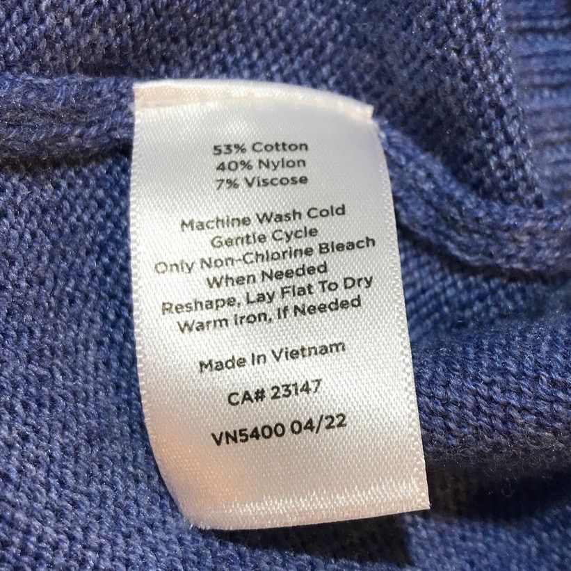 Other Talbots Blue High Neck Long Sleeve Sweater MP Size M / US 6-8 / IT 42-44 - 4 Thumbnail