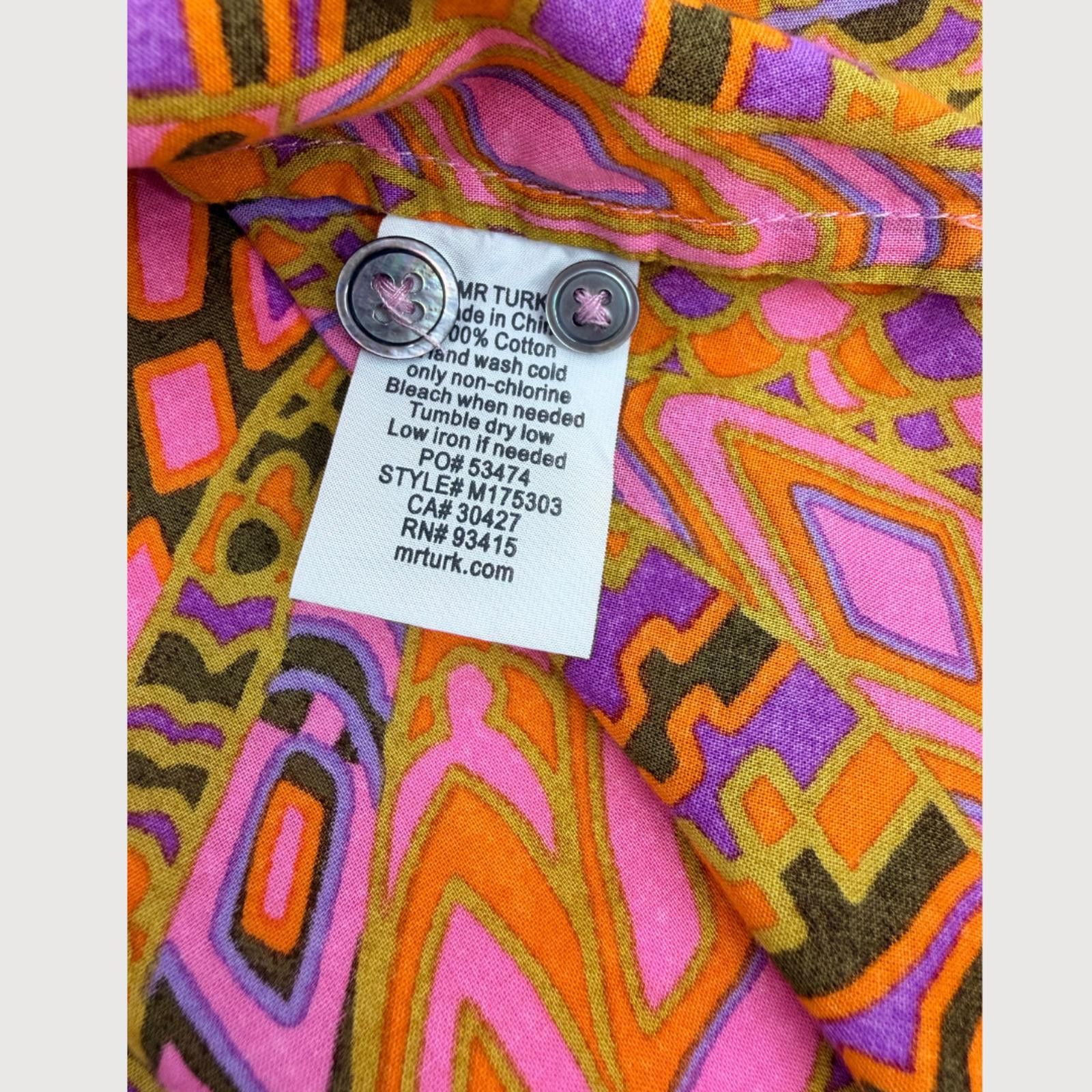 Mr Turk MR TURK Psychedelic Print Short Sleeve Shirt M Size US M / EU 48-50 / 2 - 4 Thumbnail