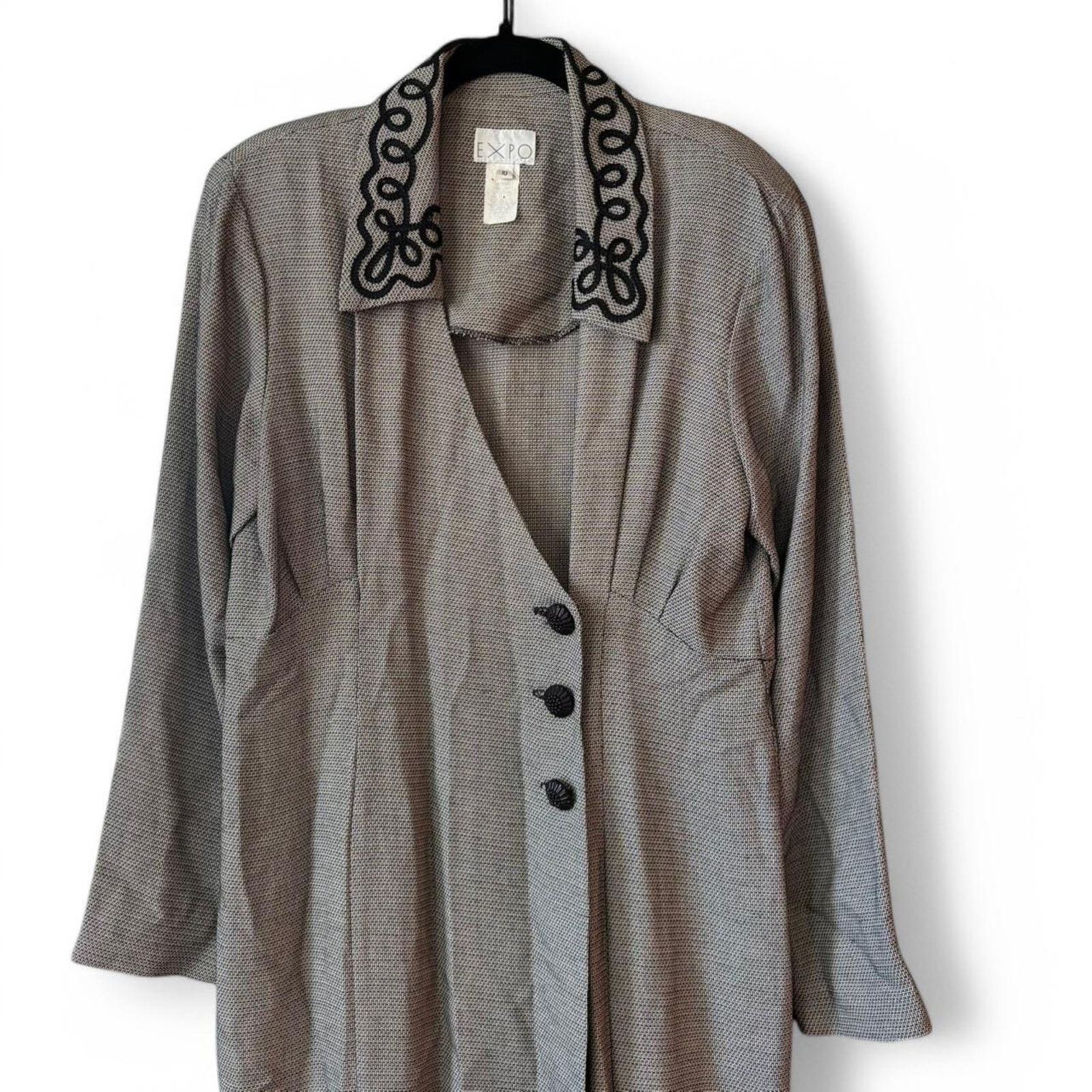 Vintage Vintage 1990s Expo Jacket Over Coat 10 Retro Classy Size L / US 10 / IT 46 - 6 Thumbnail