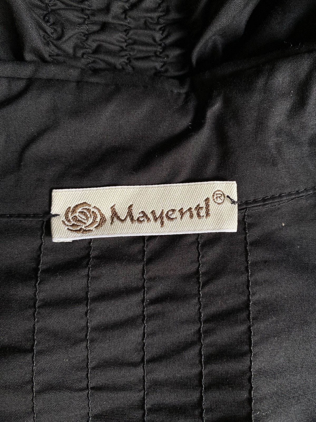 Designer × Japanese Brand Y2K Mayentl Black Ruched Long-Sleeve Blouse Size M / US 6-8 / IT 42-44 - 3 Thumbnail