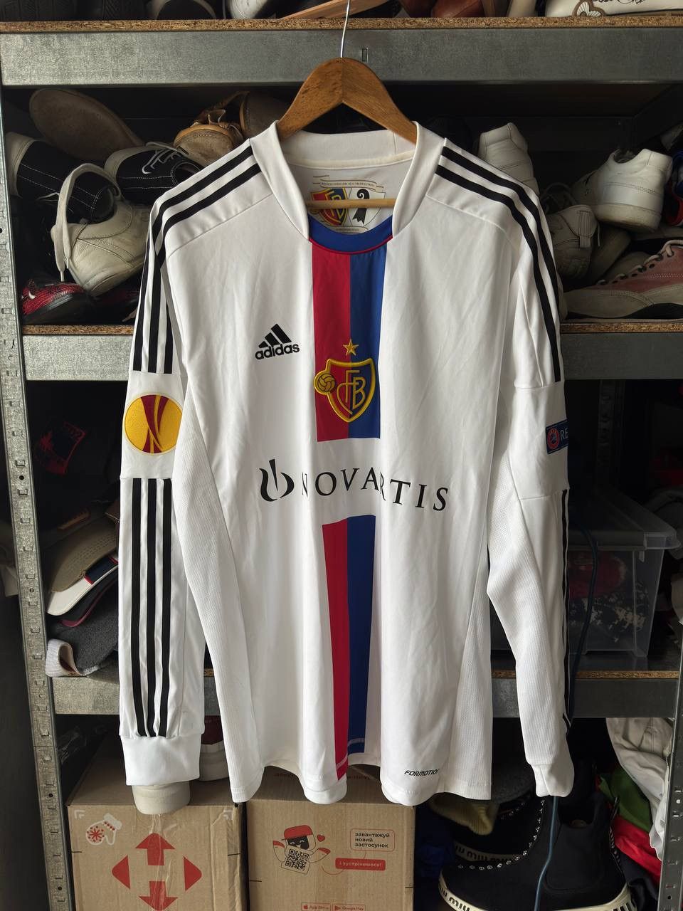 VERY RARE MATCH WORN FC BASEL 2012-13 LONG SLEEVE FORMATION
