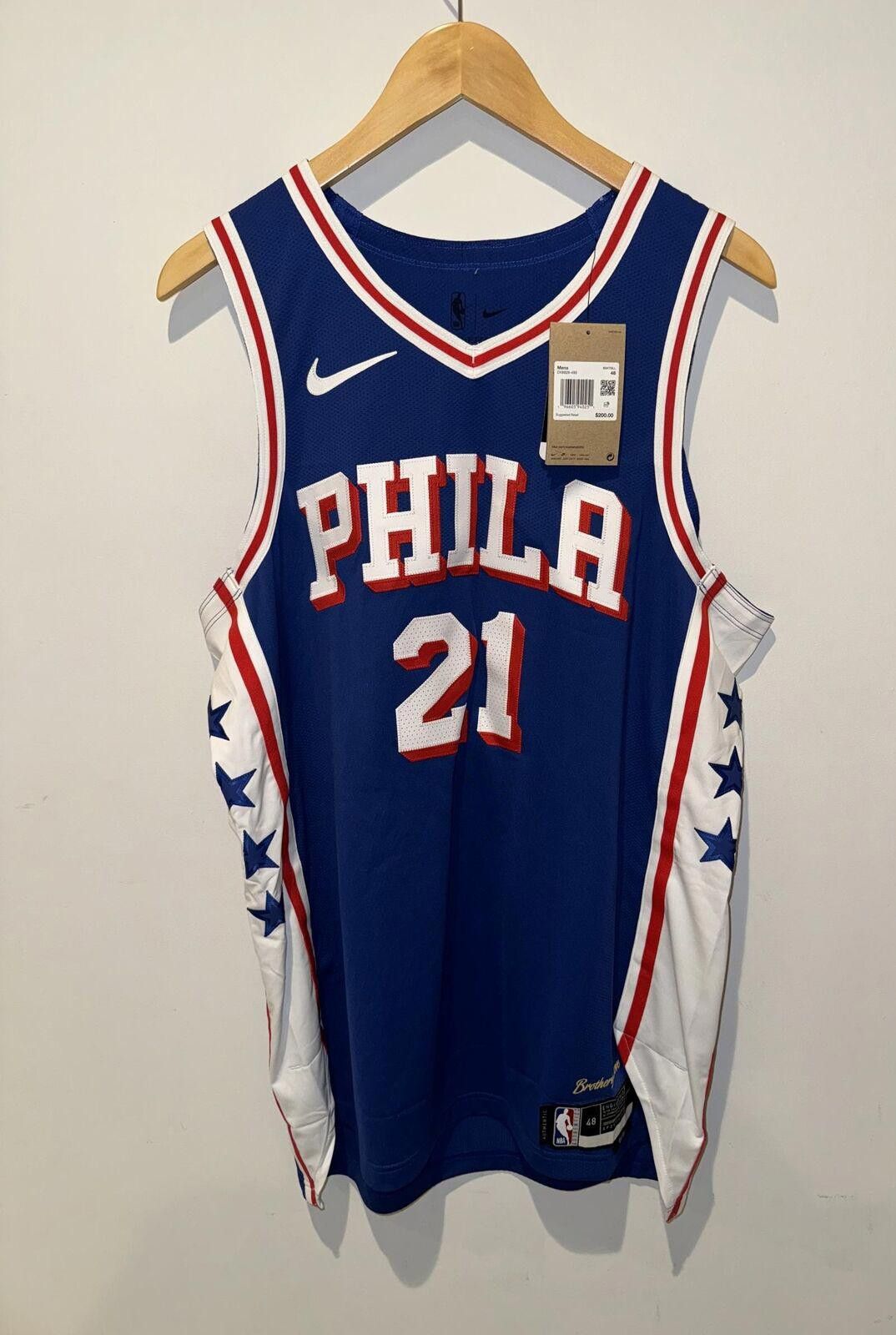 Designer Nike Philadelphia 76ers Joel Embiid Authentic Jersey Sz L 48 Size US L / EU 52-54 / 3 - 1 Thumbnail