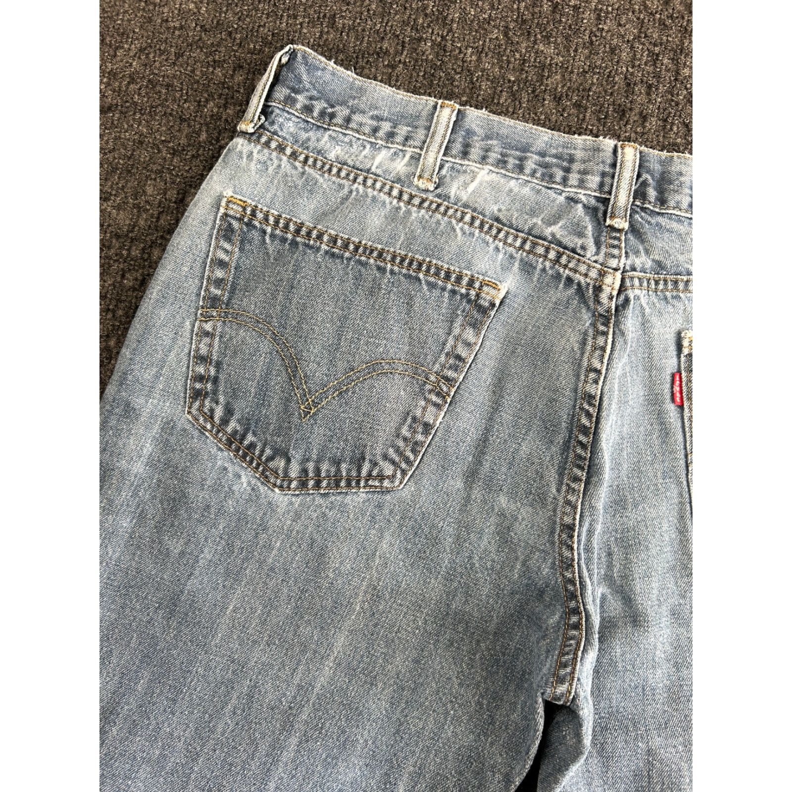 Levi's VINTAGE Levi’s 559 Straight Jeans 38 x 32 Medium Distressed Blue Men 90s Grunge Retro Size US 38 / EU 54 - 5 Thumbnail