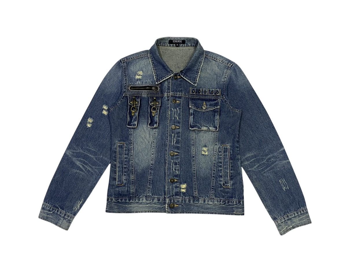 In The Attic In The Attic Cyberpunk Ripped Distressed Denim Jacket Size US M / EU 48-50 / 2 - 1 Thumbnail