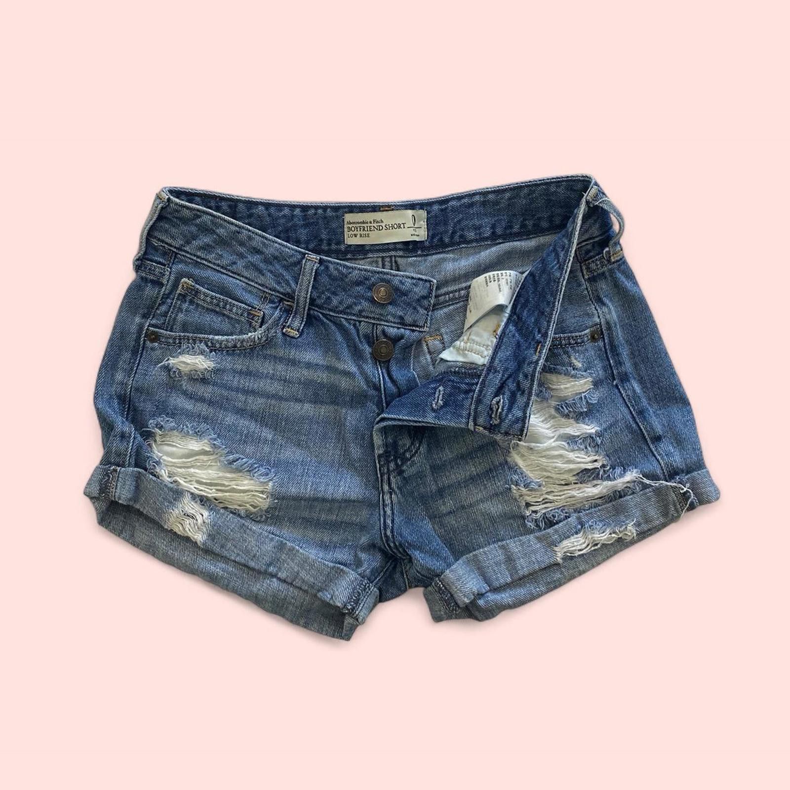 Abercrombie & Fitch Abercrombie&fitch denim shorts - distressed boyfriend style Size 25" / US 0 / IT 36 - 6 Thumbnail