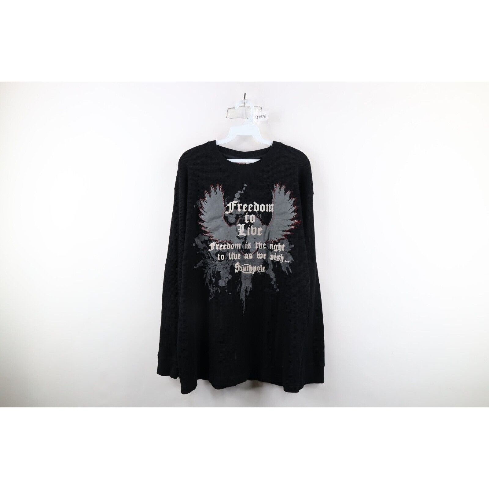 Southpole × Vintage Vintage Southpole Skull Wings UFC MMA Thermal Knit T-Shirt Size US XL / EU 56 / 4 - 1 Thumbnail
