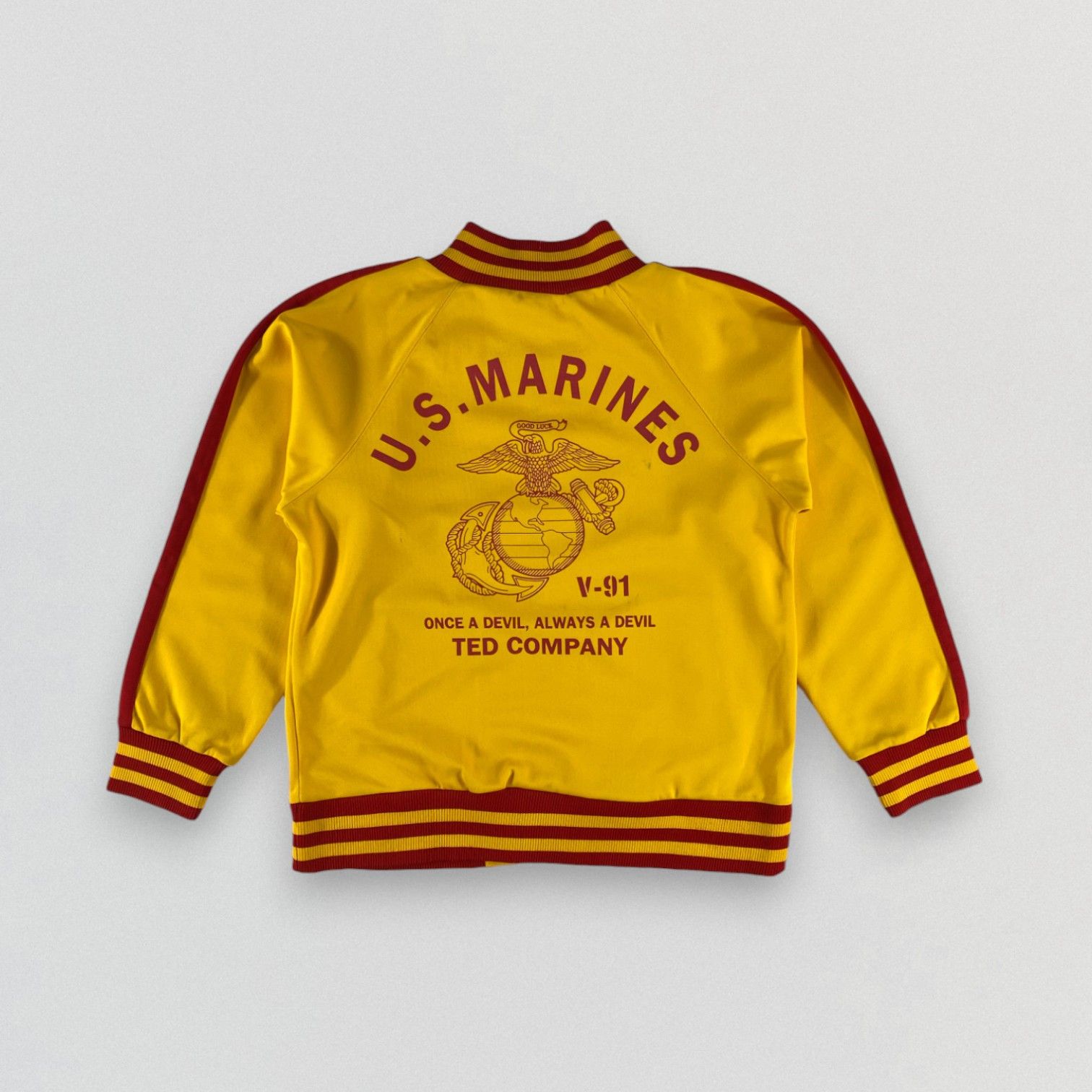 Tedman Ted Company Lucky Red Devil U.S Marines Zip-up Track Jacket Size US L / EU 52-54 / 3 - 3 Thumbnail
