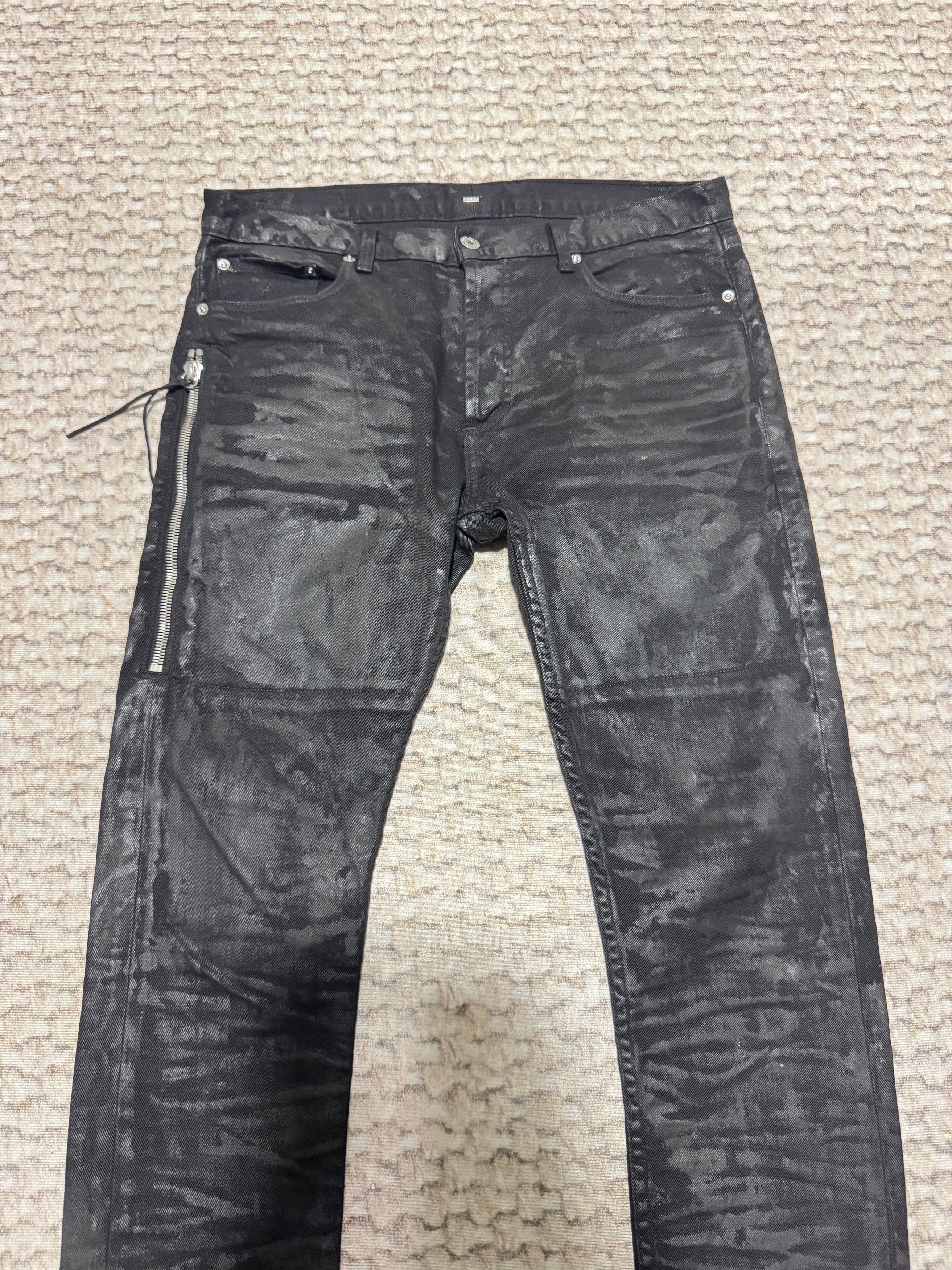 Mr. Completely Mr. Completely 2016 Zipper Paint Splatter Black Wax Denim Size US 32 / EU 48 - 3 Thumbnail