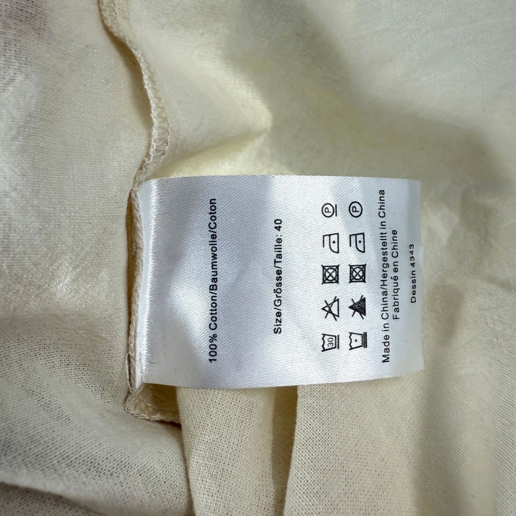 Baum und Pferdgarten Baum Und Pfergarten Women's Shirt 10 Cotton Short Sleeve Button Embroidered Cream Casual Vintage: No Womens, Cream, 10 Size L / US 10 / IT 46 - 6 Thumbnail