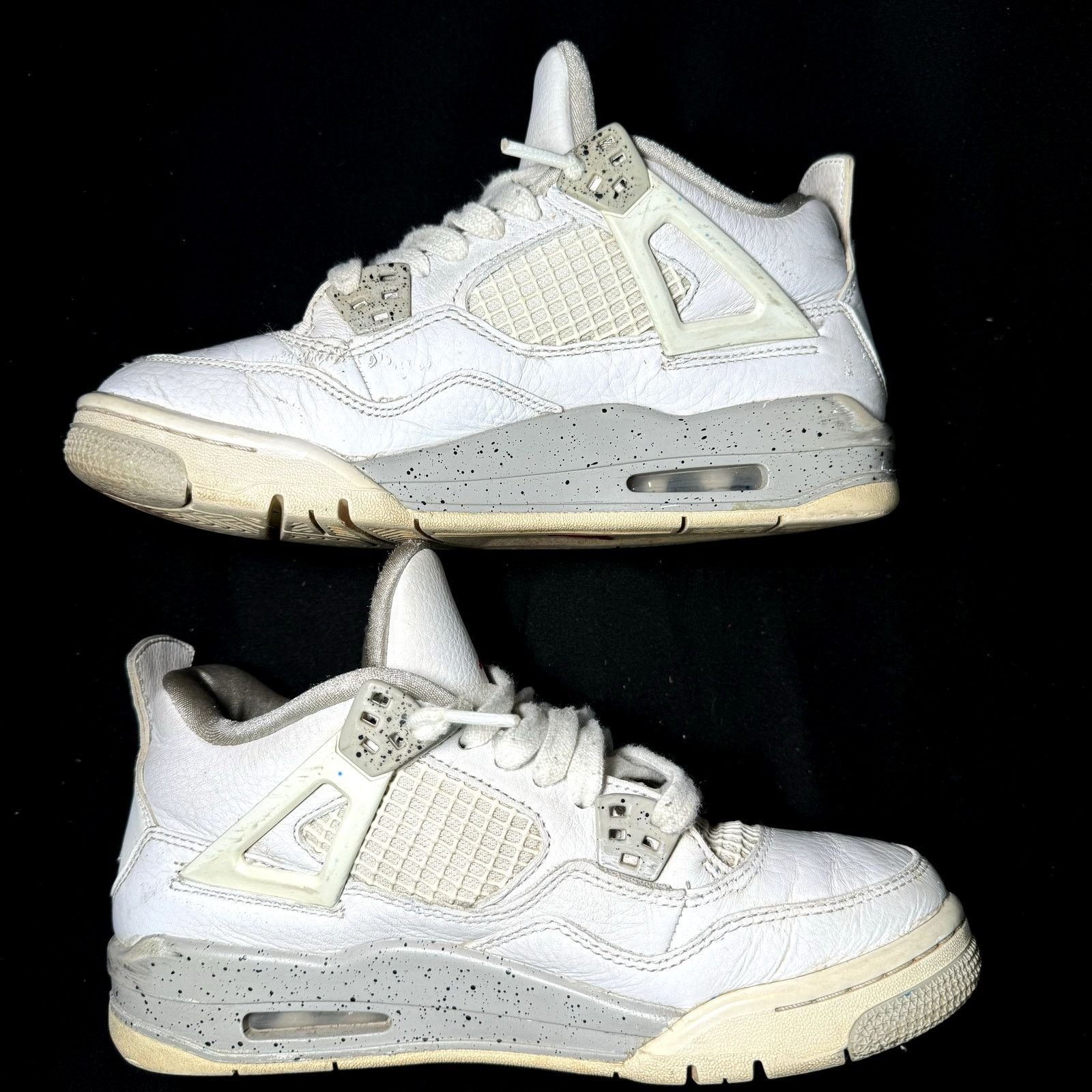 Jordan Brand × Nike Size 5.5 - Nike Air Jordan 4 Retro GS White Oreo Men's Shoes Size US 5.5 / EU 38 - 3 Thumbnail