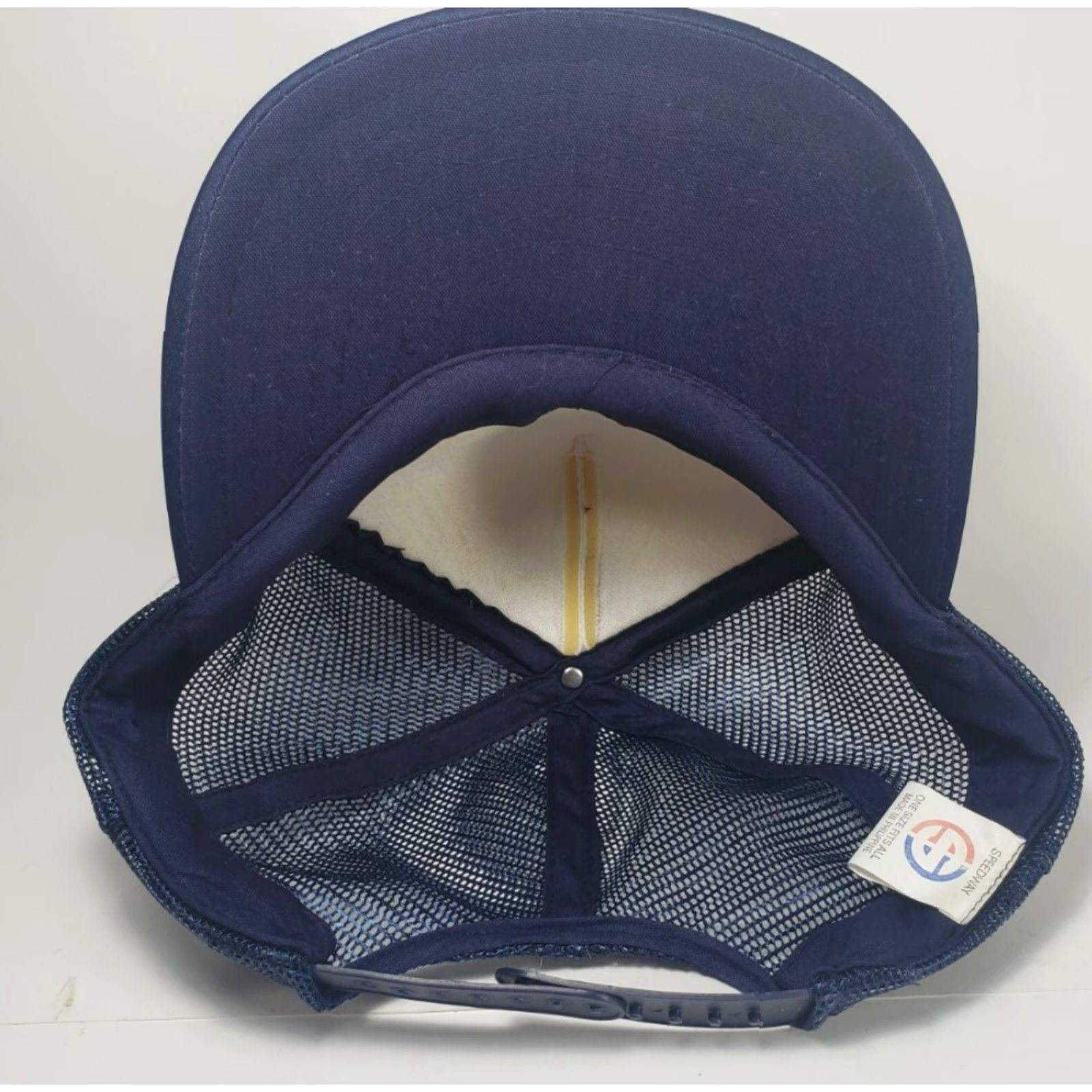 Vintage VINTAGE Speedway 80s Sassy Sally's Casino Las Vegas Nevada Trucker Hat Snapback Cap Blue Navy Blue Adjustable Snapback Hat Mens One Size Size ONE SIZE - 7 Thumbnail