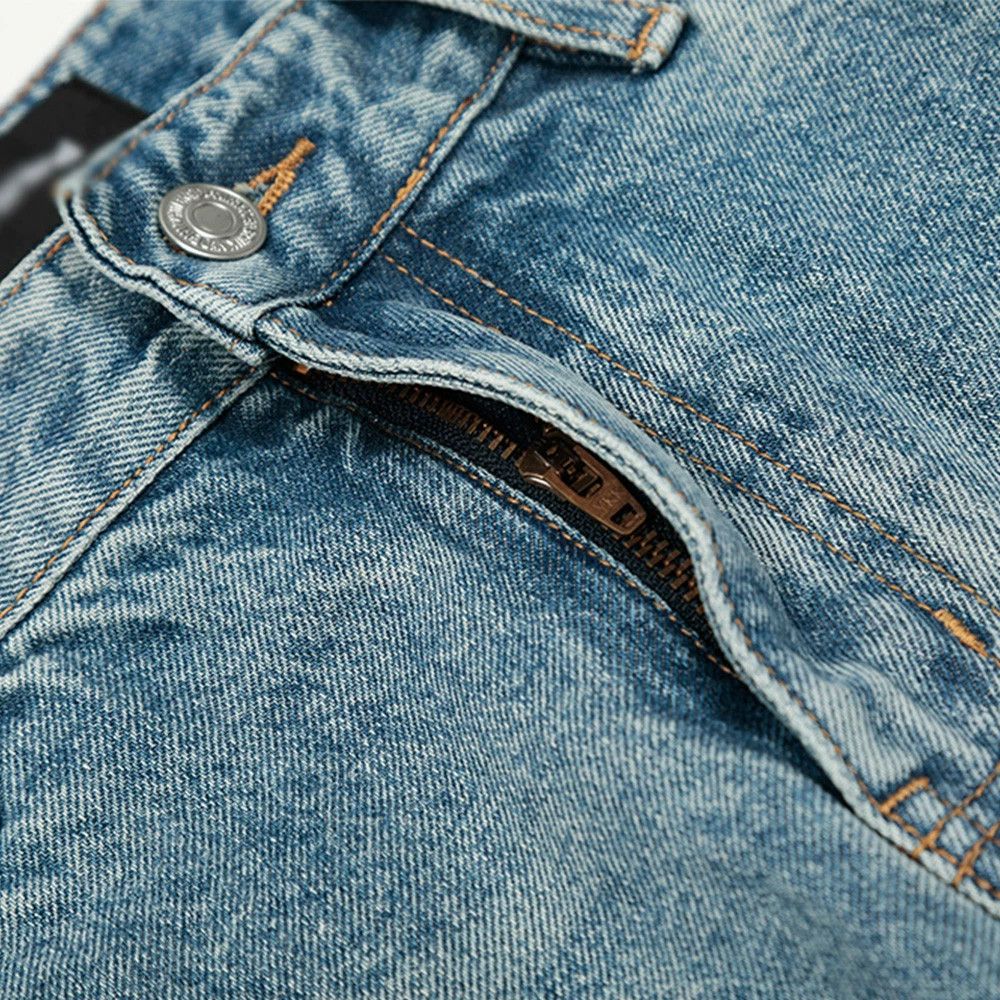 Japanese Brand × Jean Washed distressed loose men's punk ripped jeans Size US 32 / EU 48 - 3 Thumbnail